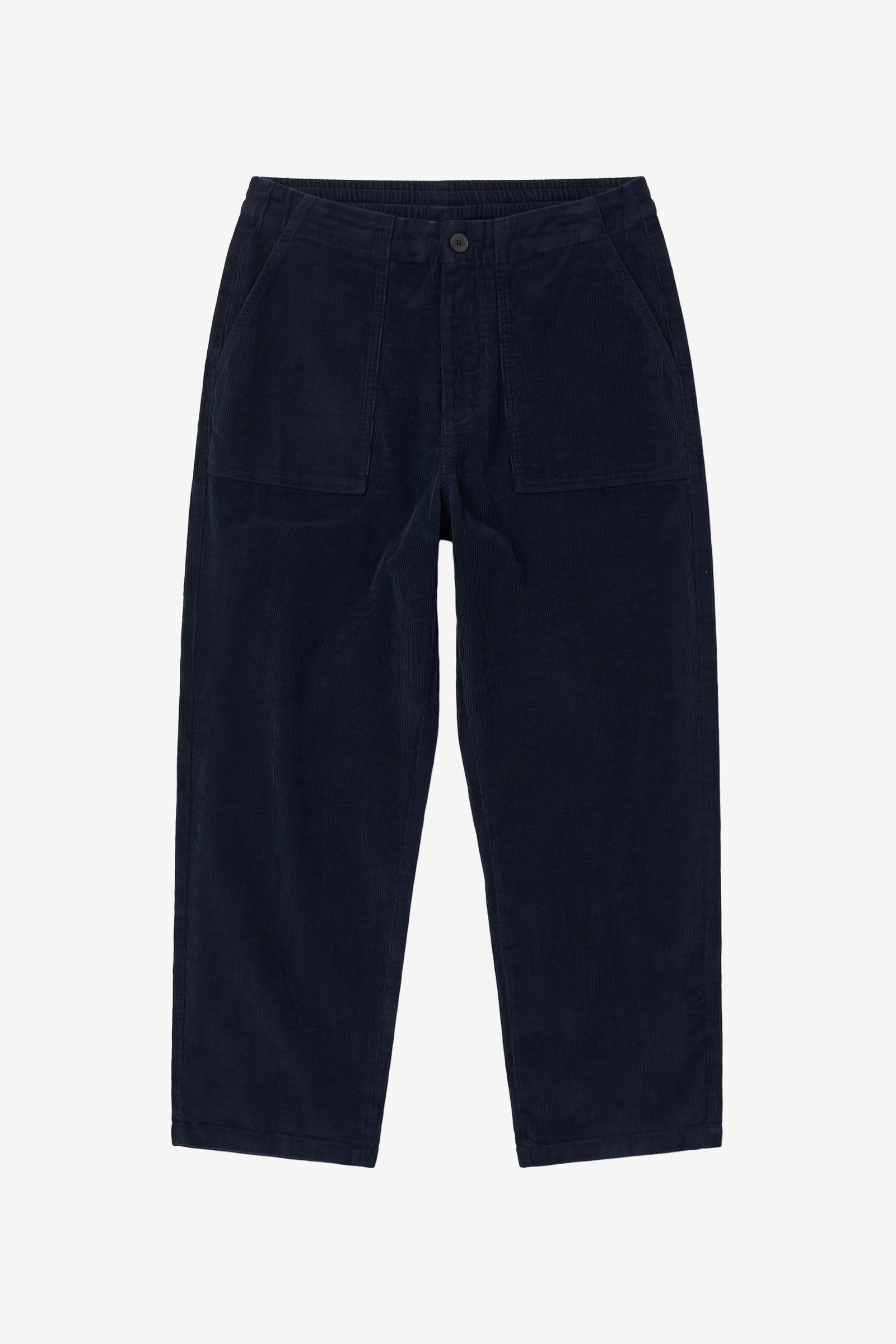 KnowledgeCotton Apparel Damen vegan Hose Bloom Barrel Aus Cord Nachthimmelblau