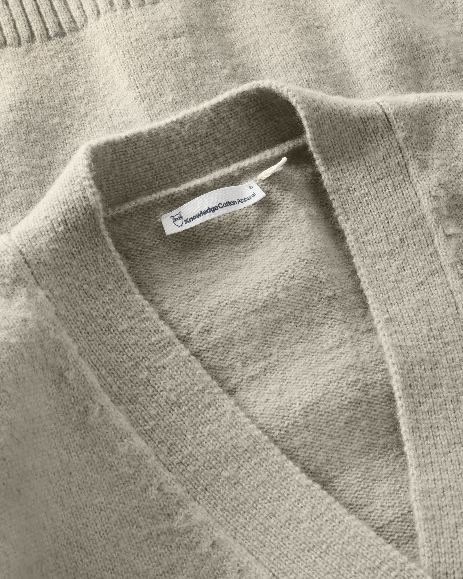 KnowledgeCotton Apparel womens vegan Cardigan Soufflé Yarn Light Feather Gray