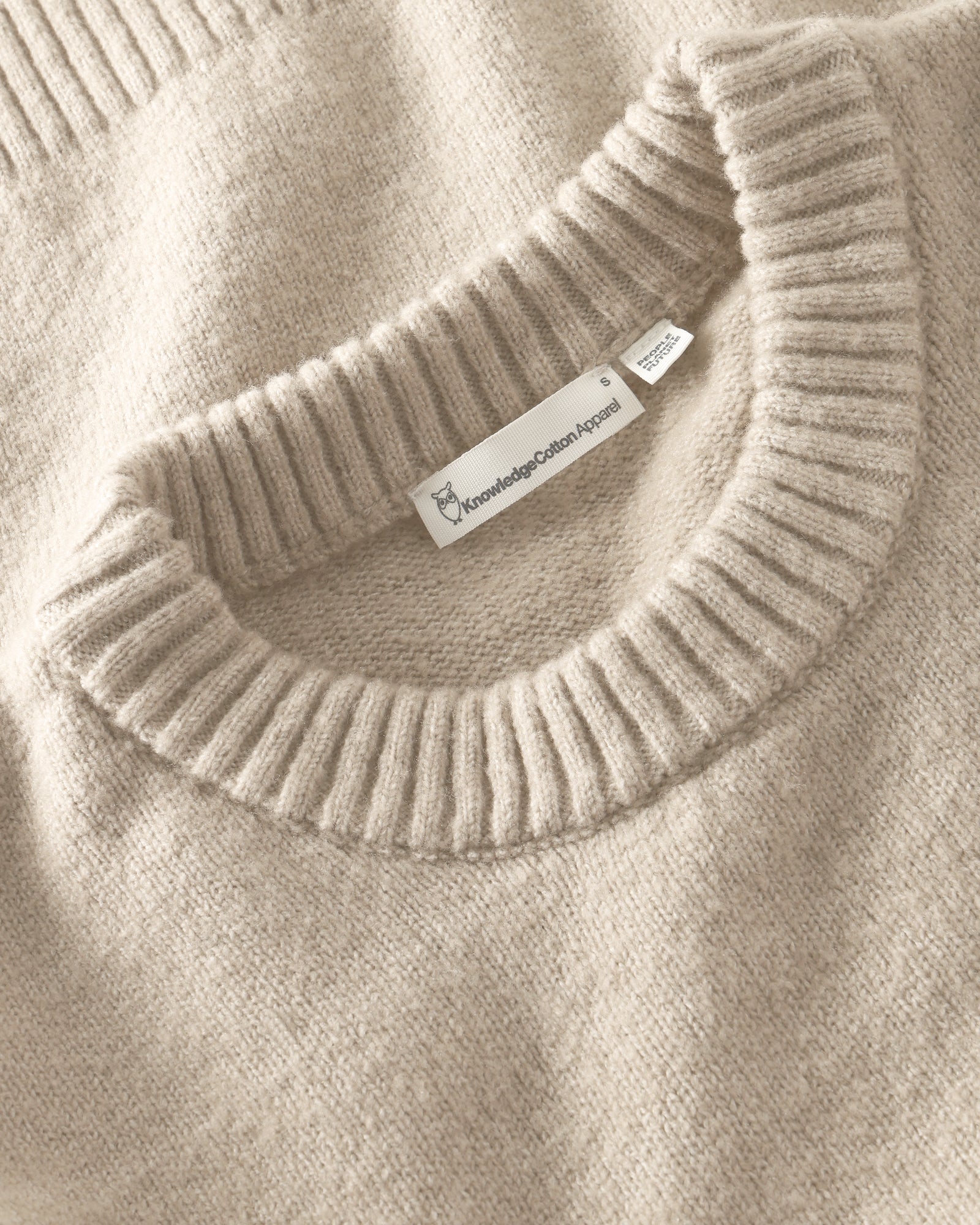 KnowledgeCotton Apparel womens vegan Sweater Soufflé Yarn Light Feather Gray