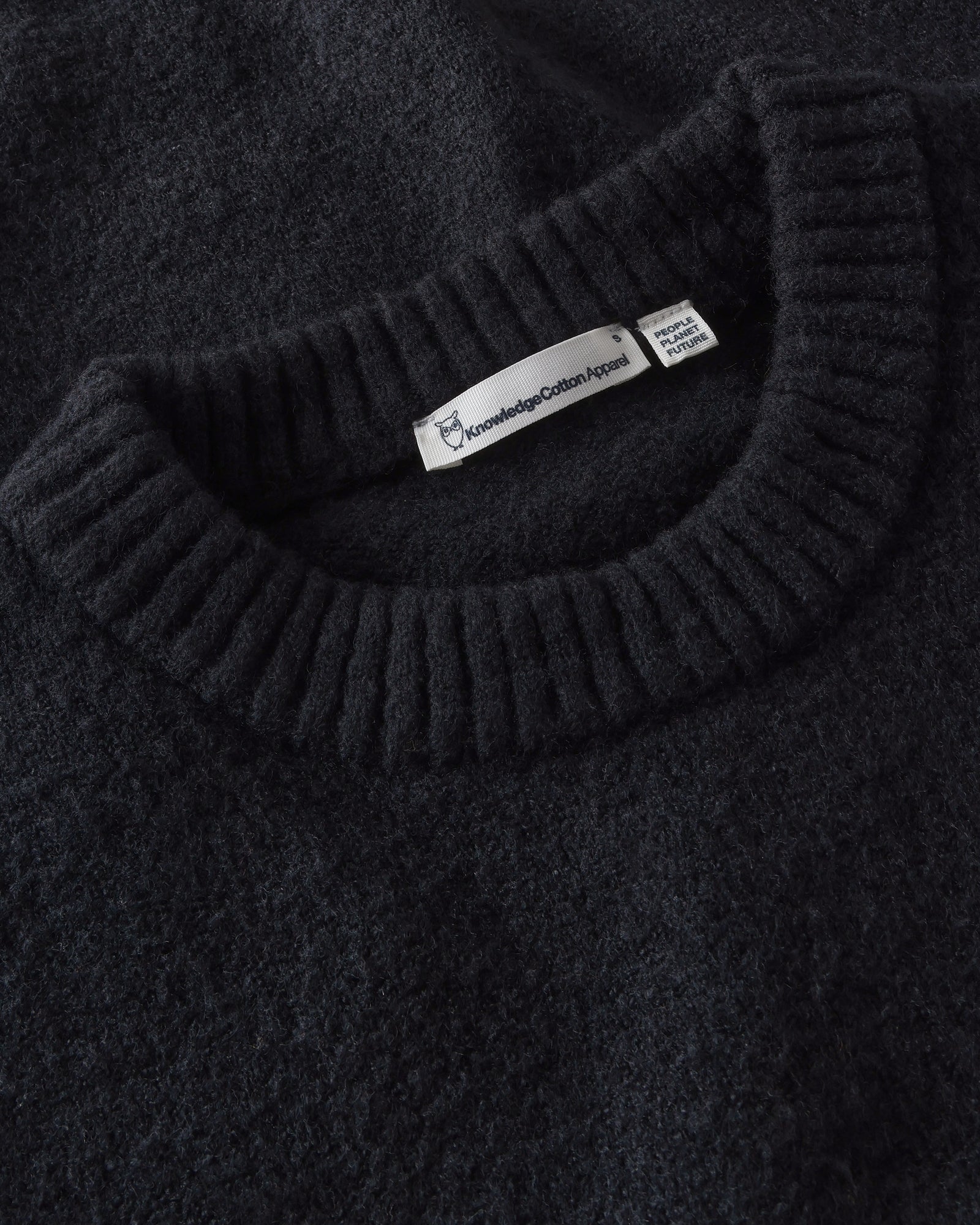 KnowledgeCotton Apparel womens vegan Sweater Soufflé Yarn Black Jet