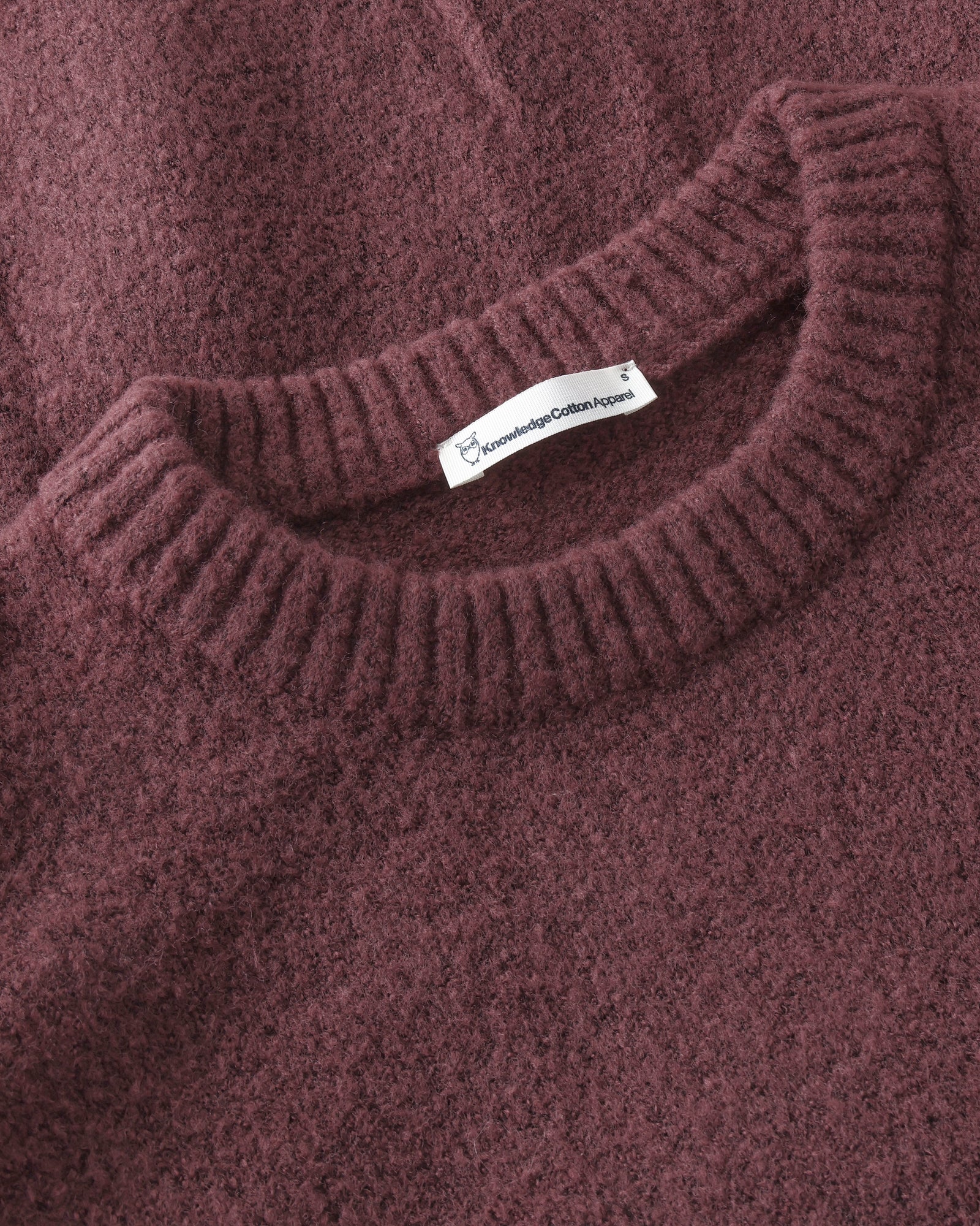 KnowledgeCotton Apparel womens vegan Sweater Soufflé Yarn Burgundy