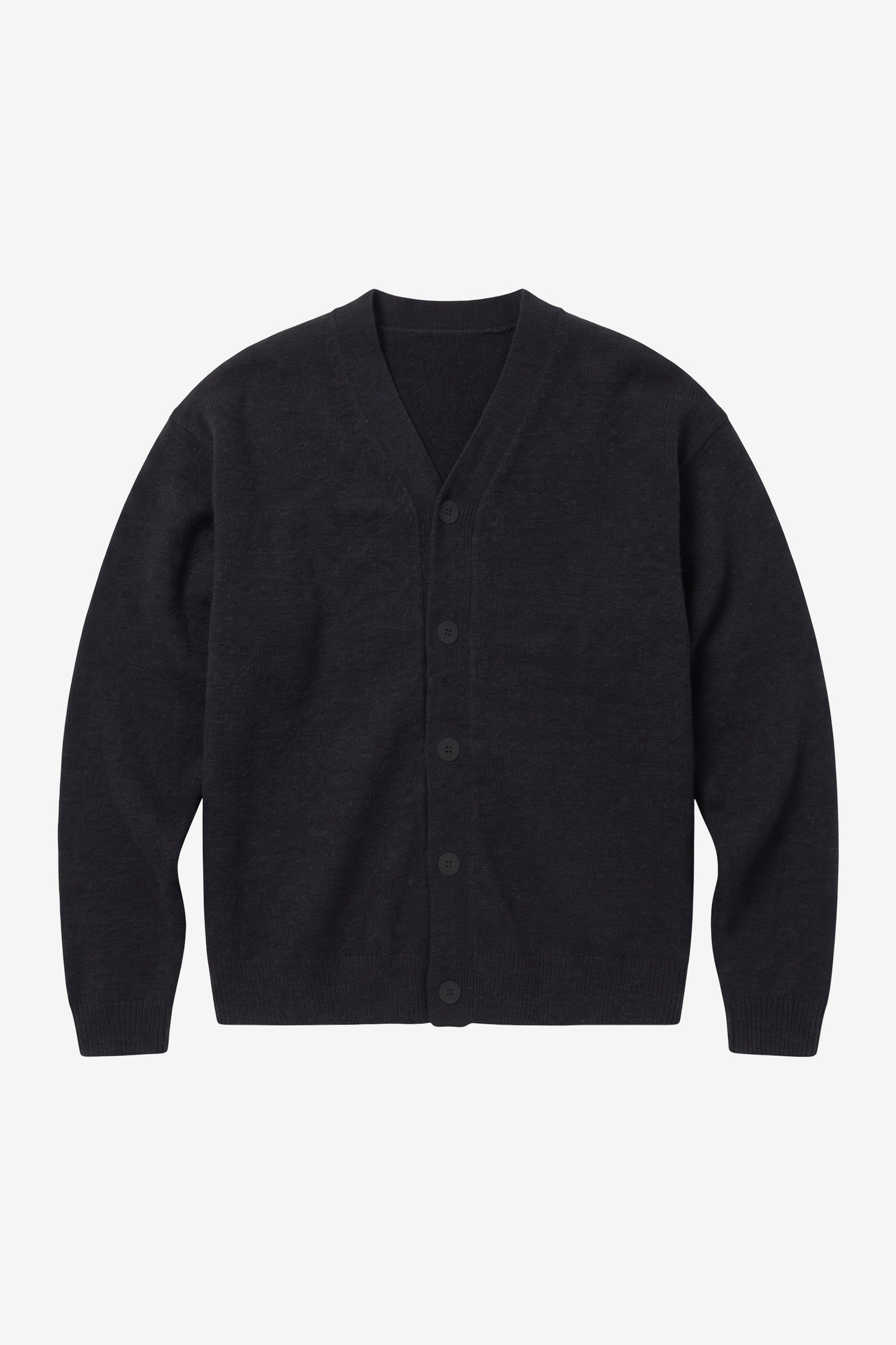 KnowledgeCotton Apparel Herren vegan Strickjacke Herren Aus Souffl&Atilde;&copy; Yarn In Schwarz Jet