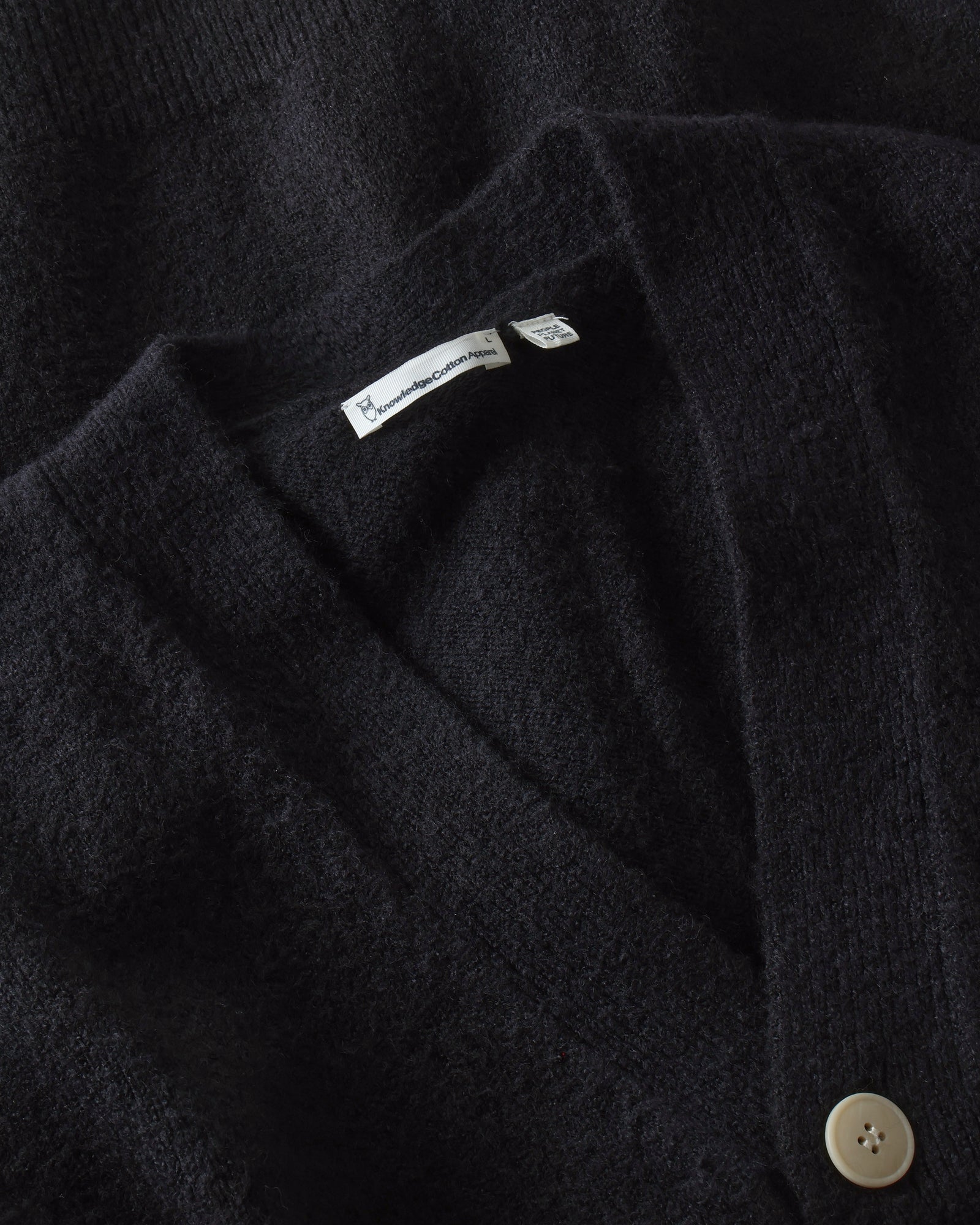 KnowledgeCotton Apparel men vegan Cardigan Men Soufflé Yarn Night Sky