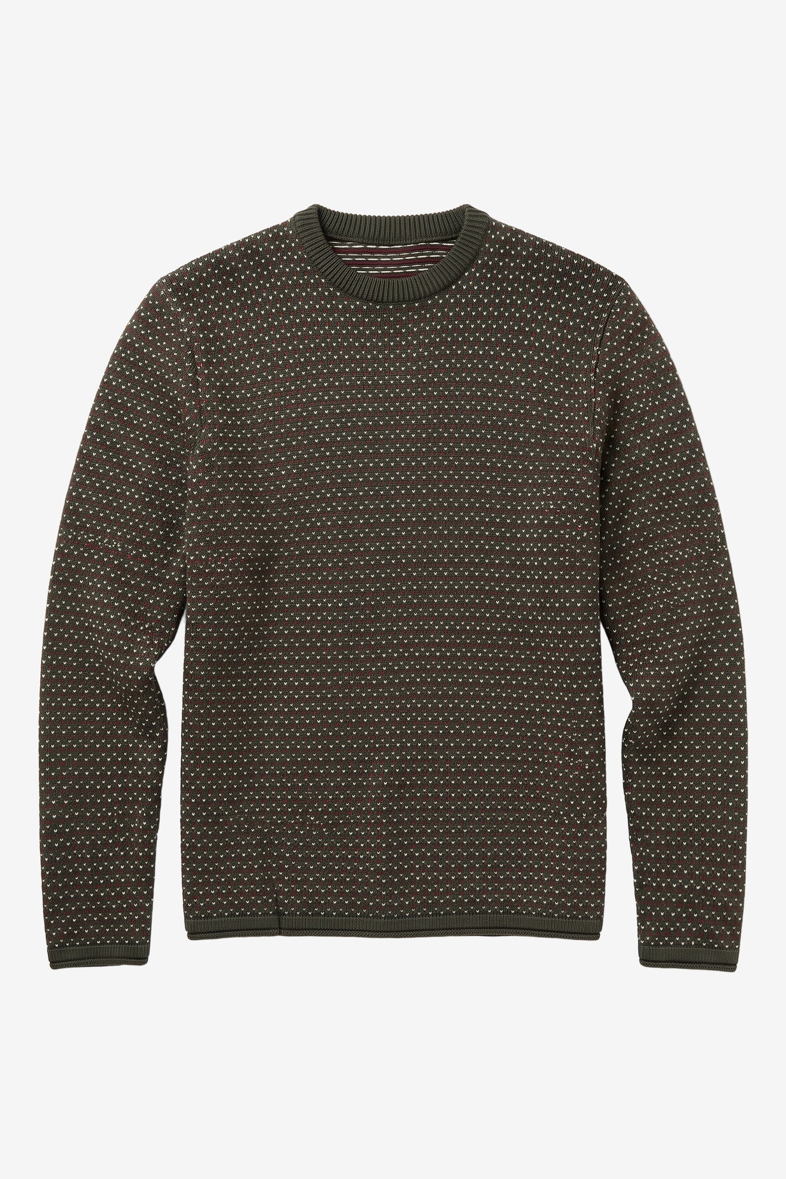 KnowledgeCotton Apparel Herren vegan Pullover Jacquard Rundhals Gr&Atilde;&frac14;n