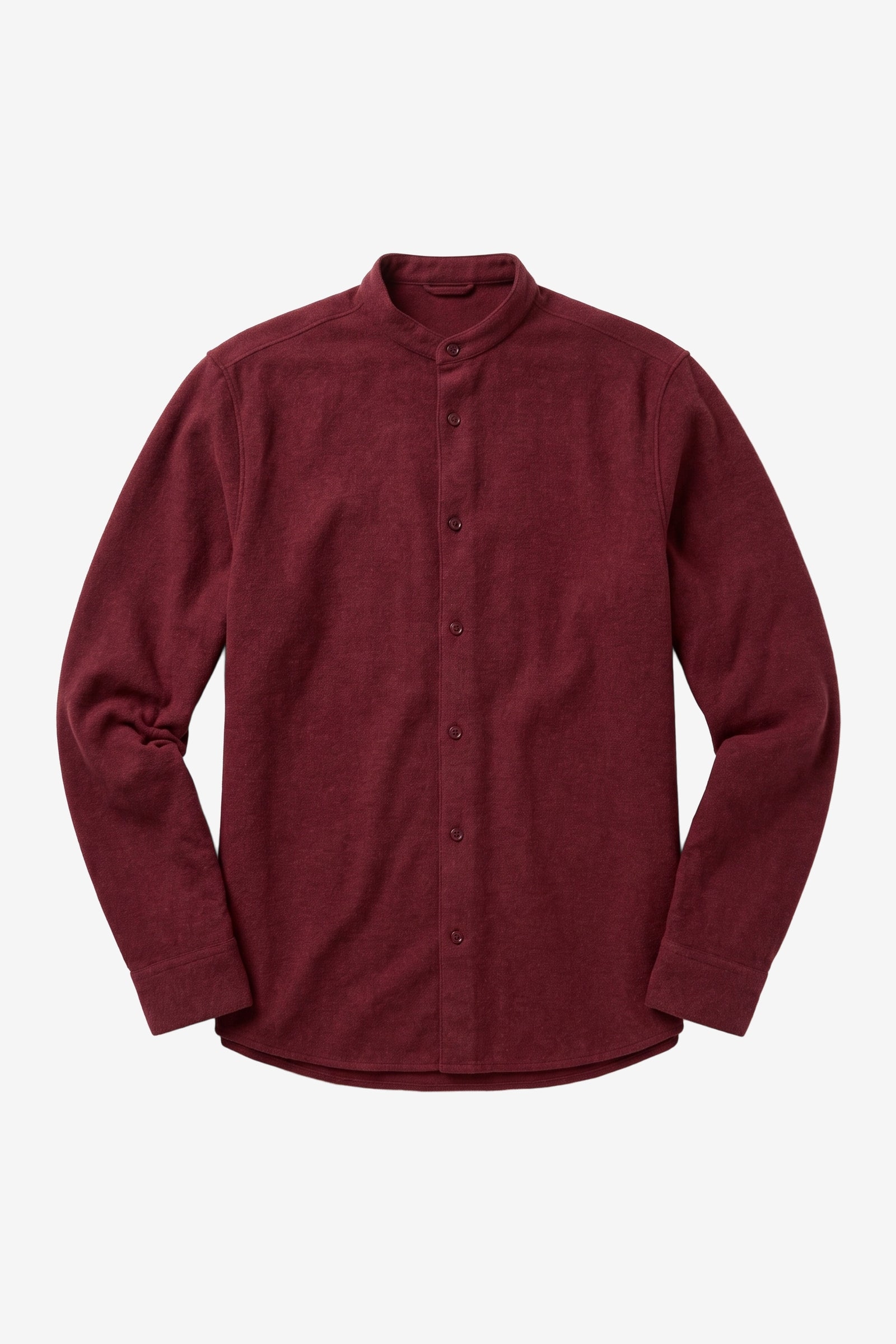 KnowledgeCotton Apparel Herren vegan Hemd Arch Regular Flanell Burgund
