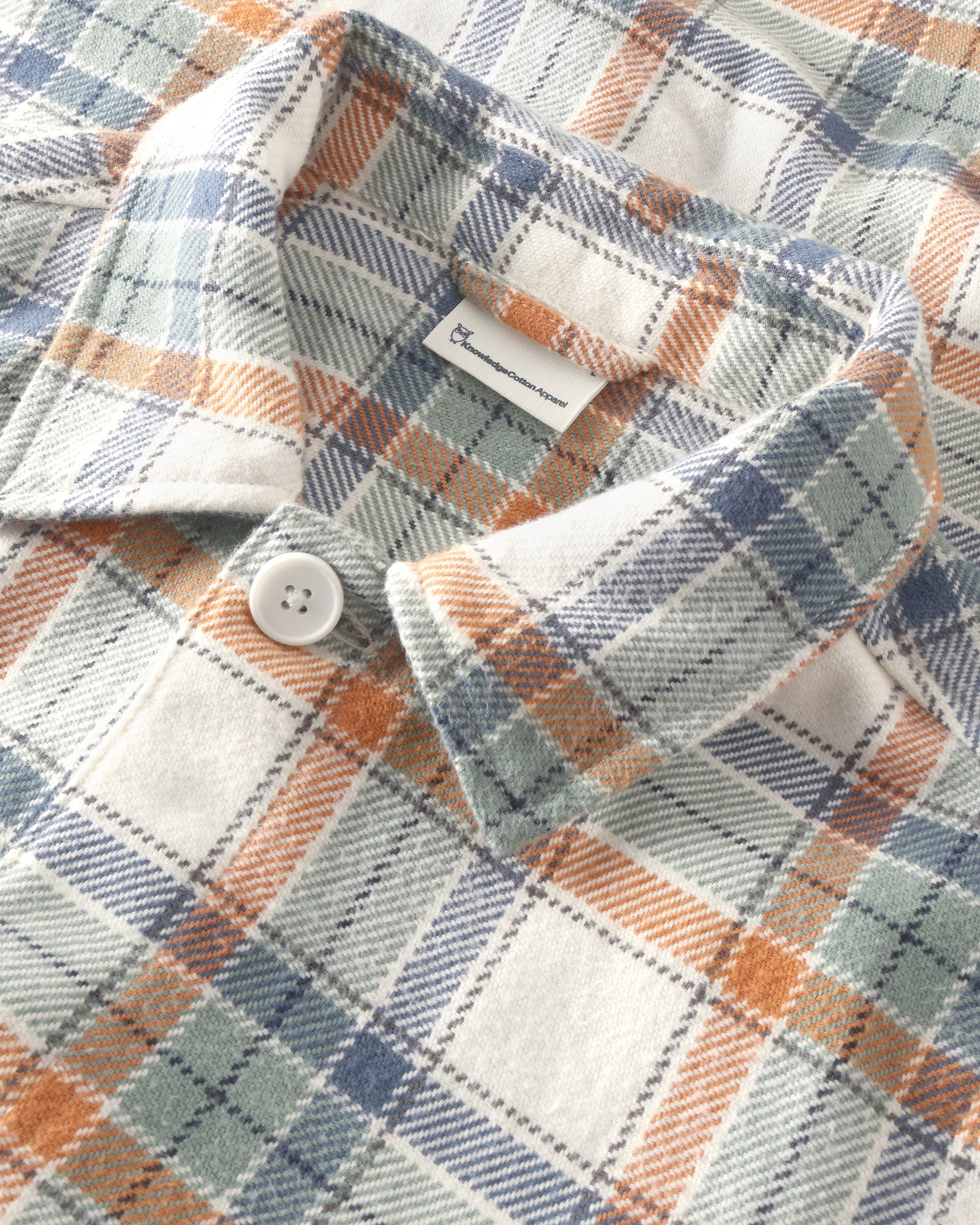 KnowledgeCotton Apparel men vegan Overshirt Flannel Check Multi Check