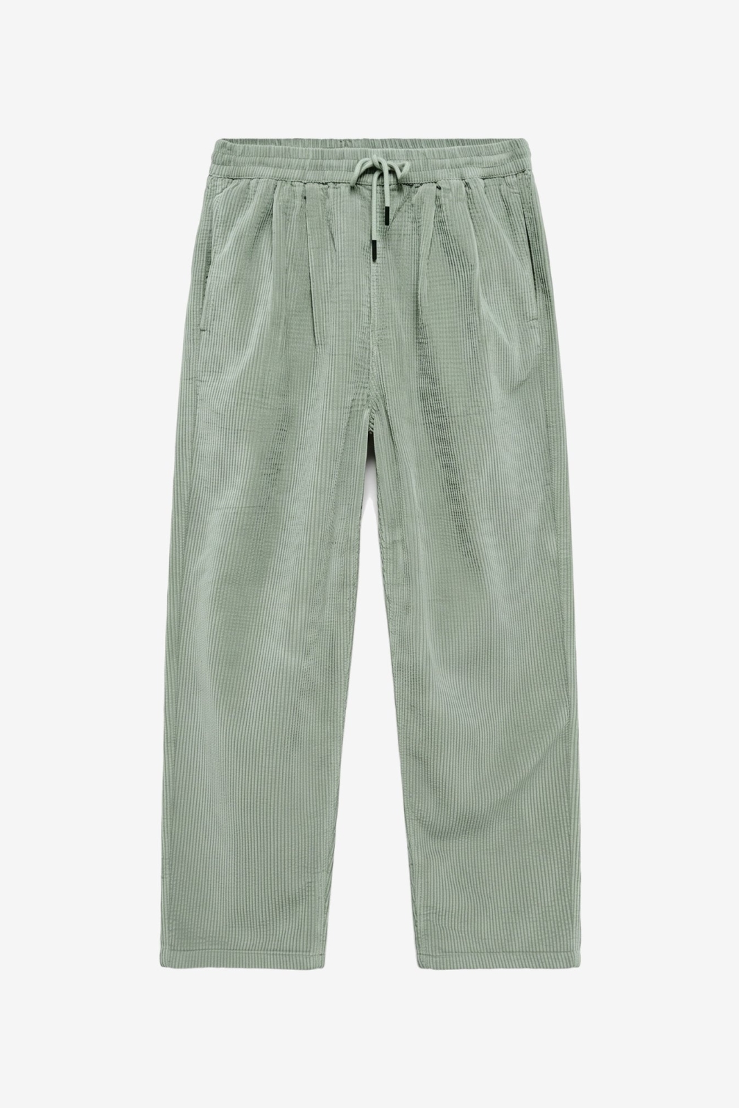 KnowledgeCotton Apparel Damen vegan Hose Hazy Lockere Passform Cord Lily Pad Gr&Atilde;&frac14;n
