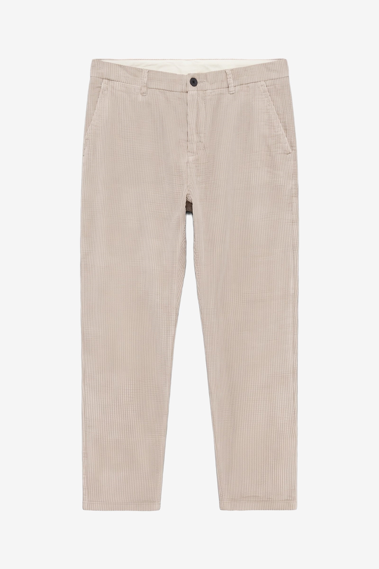KnowledgeCotton Apparel men vegan Pants Chuck Regular Corduroy Light Feather Gray
