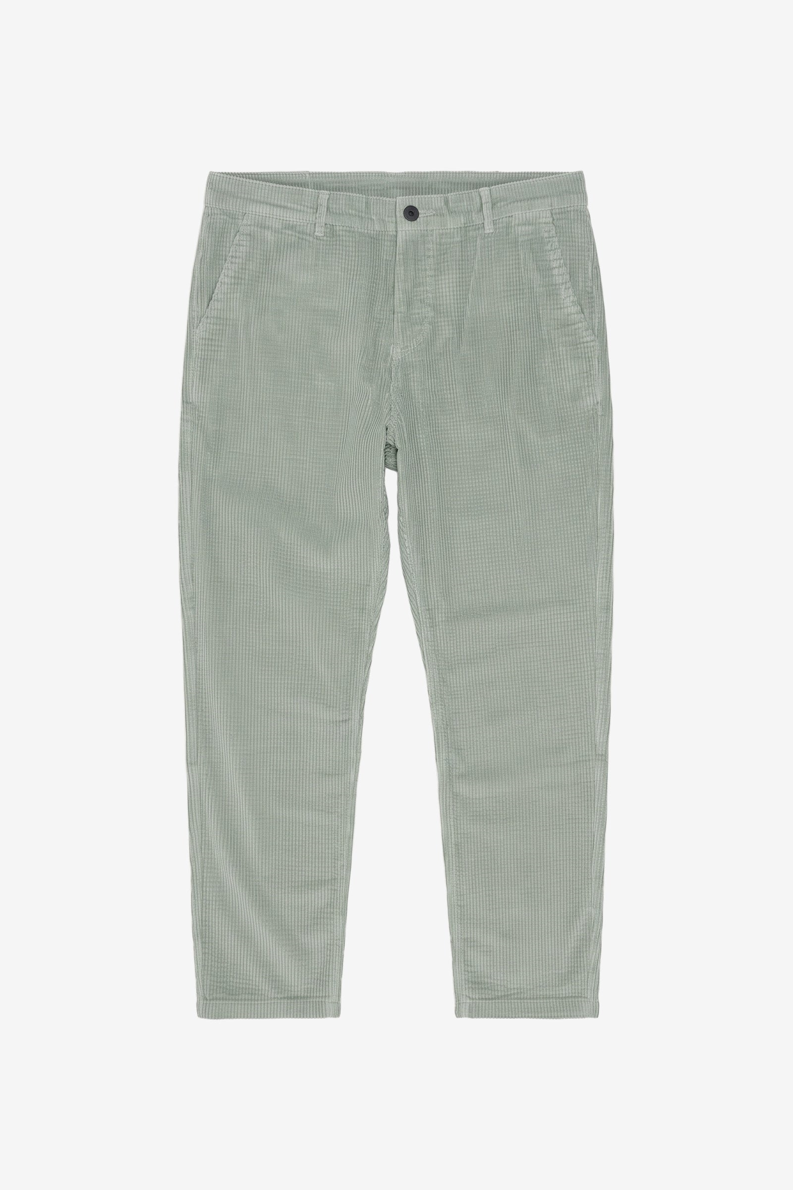 KnowledgeCotton Apparel men vegan Pants Chuck Regular Corduroy Lily Pad Green