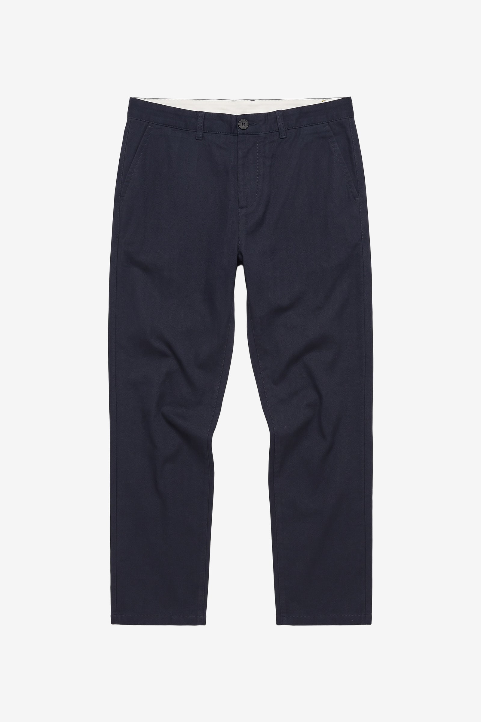 KnowledgeCotton Apparel Herren vegan Hose Chuck Regular Herringbone Night Sky Blau