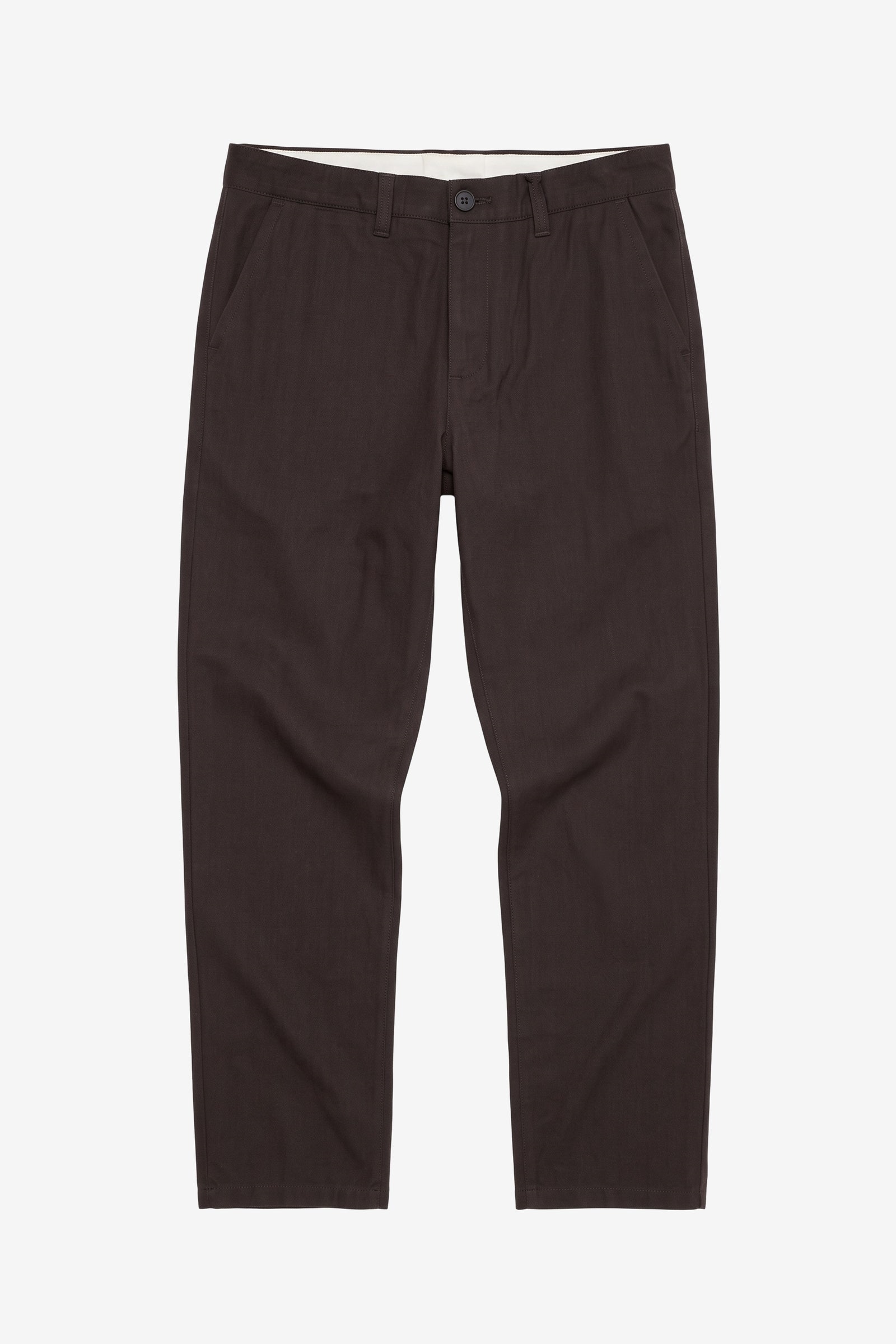 KnowledgeCotton Apparel Herren vegan Hose Chuck Regular Fischgrat Chocolate Torte