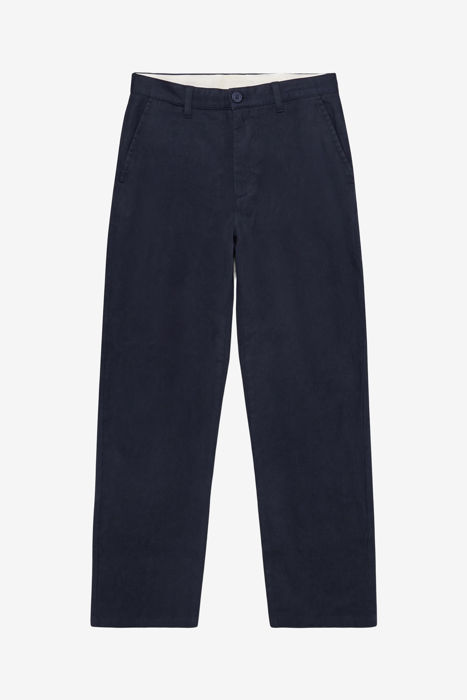 KnowledgeCotton Apparel men vegan Pants Chuck Regular Flannel Night Sky Blue