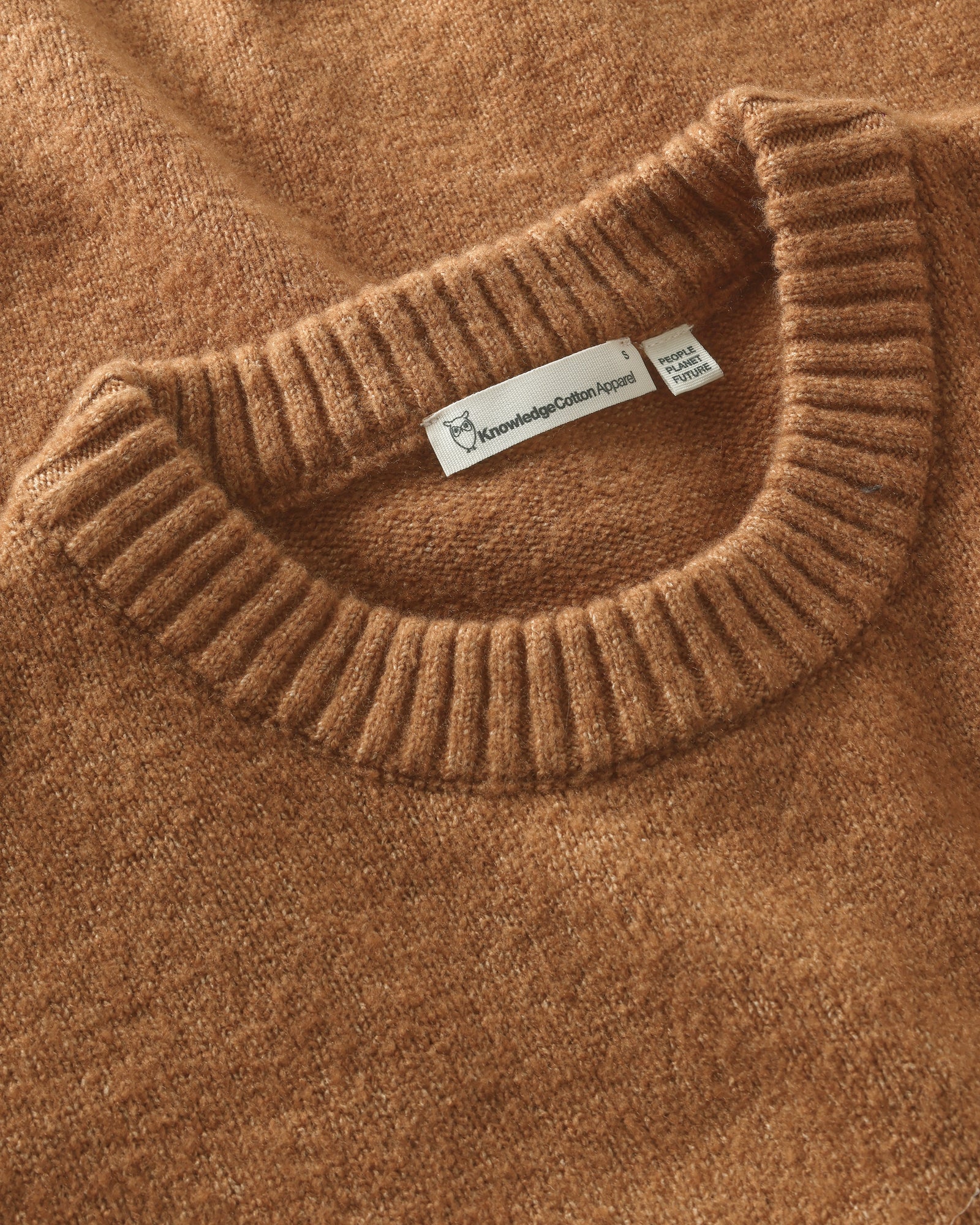 KnowledgeCotton Apparel womens vegan Sweater Soufflé Yarn Lion Brown