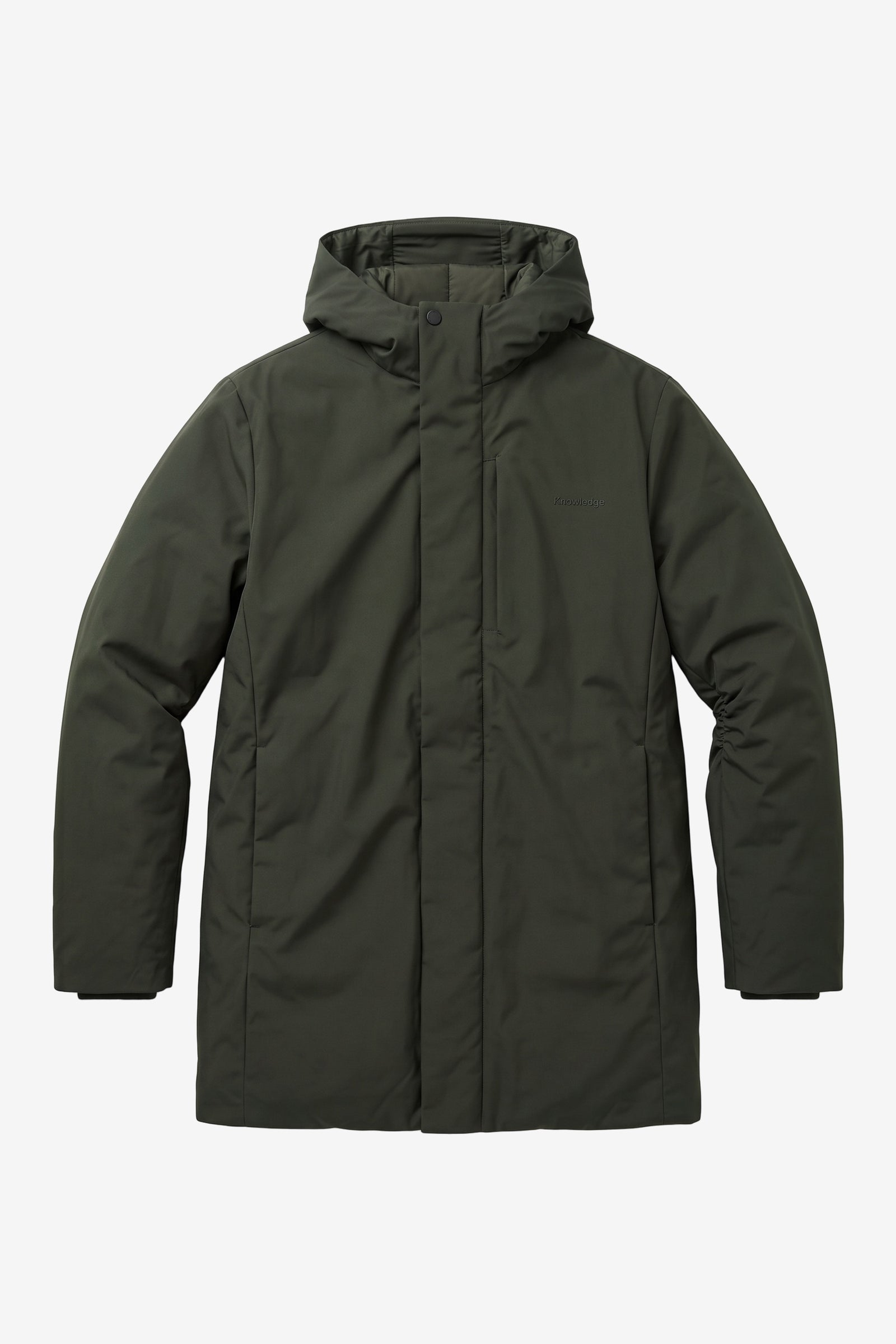 KnowledgeCotton Apparel men vegan Parka Soft Shell Forest Night Green