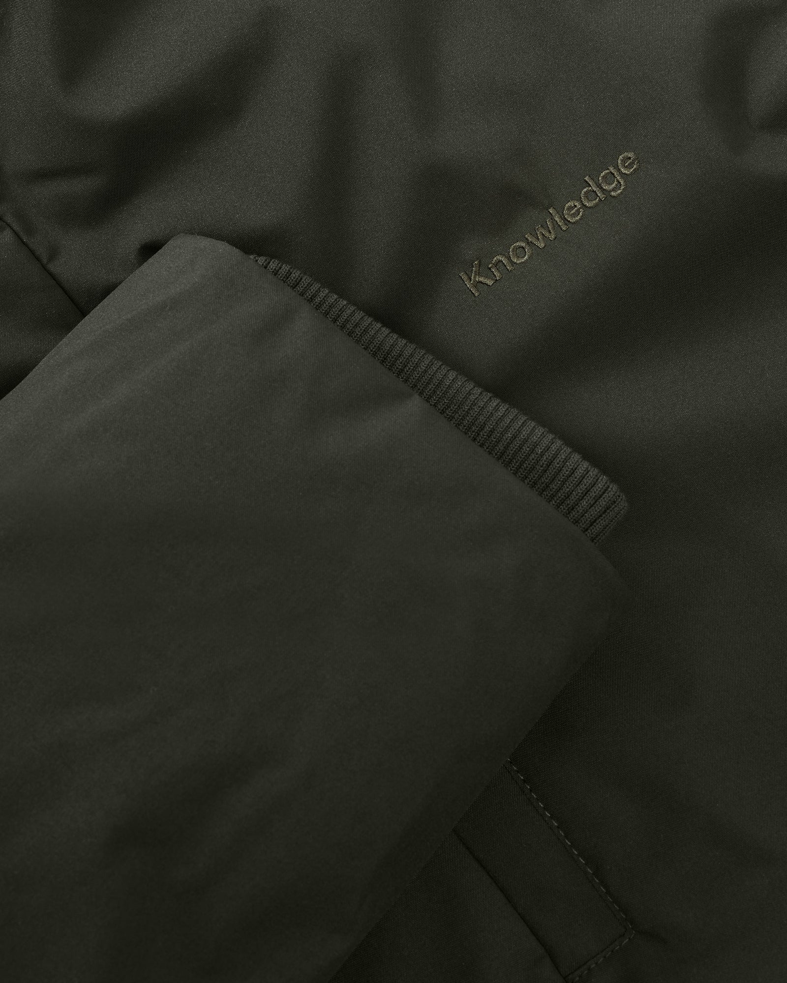 KnowledgeCotton Apparel men vegan Parka Soft Shell Forest Night Green