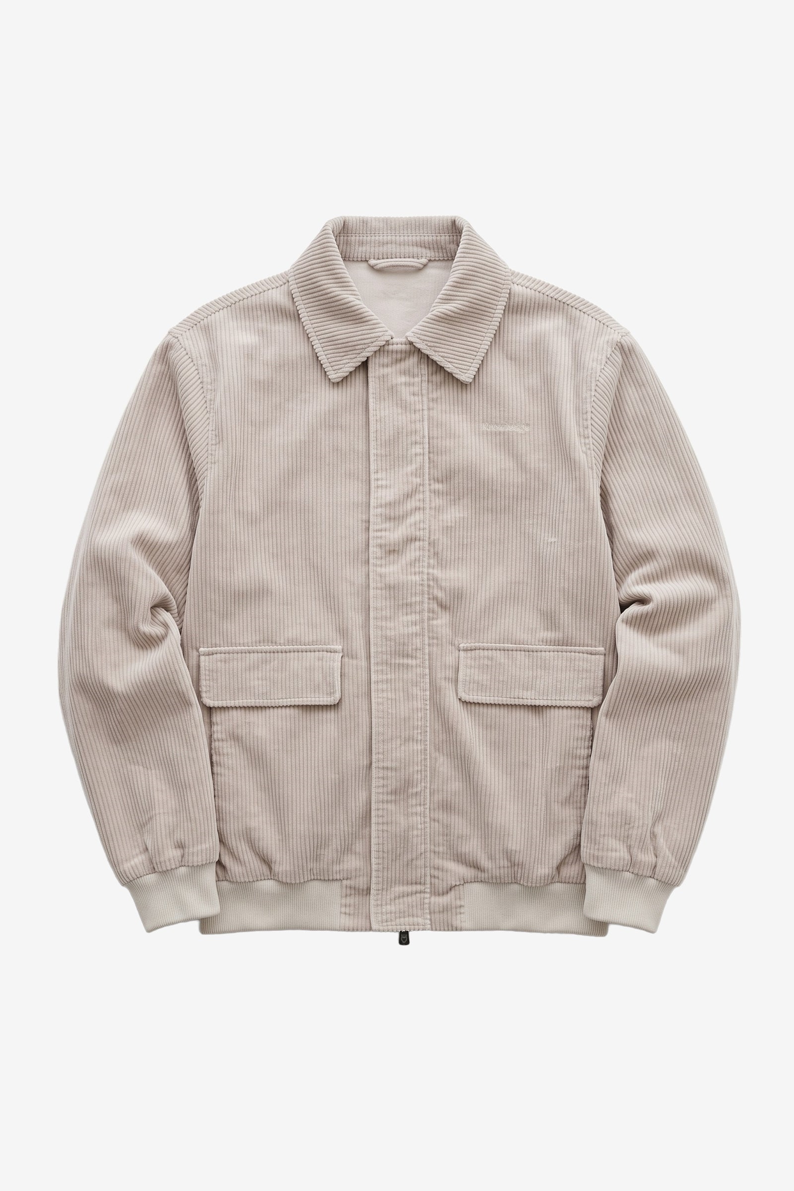 KnowledgeCotton Apparel Herren vegan Bomberjacke Corduroy Hellgrau