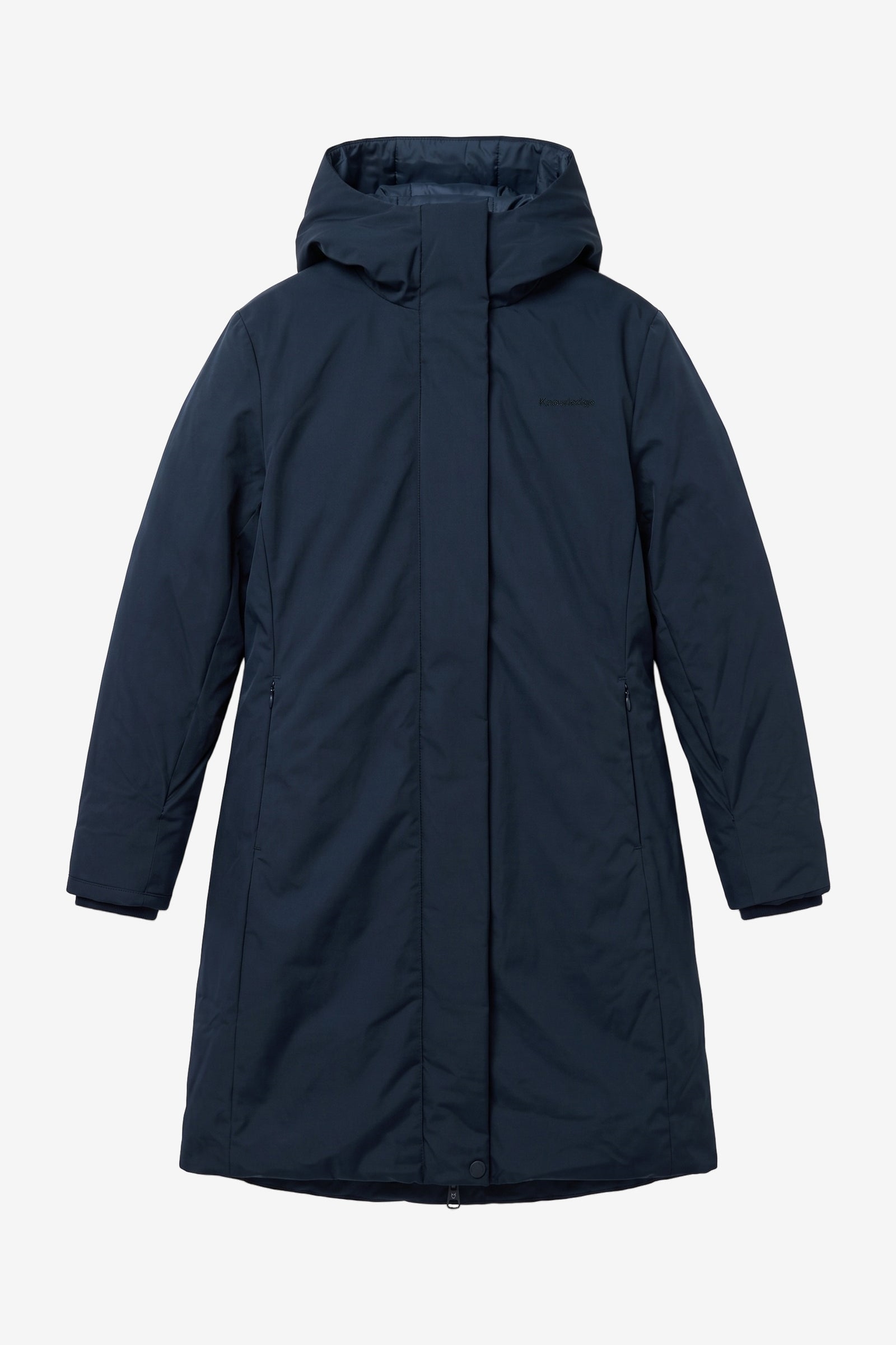 KnowledgeCotton Apparel womens vegan Parka Soft Shell Total Eclipse Blue