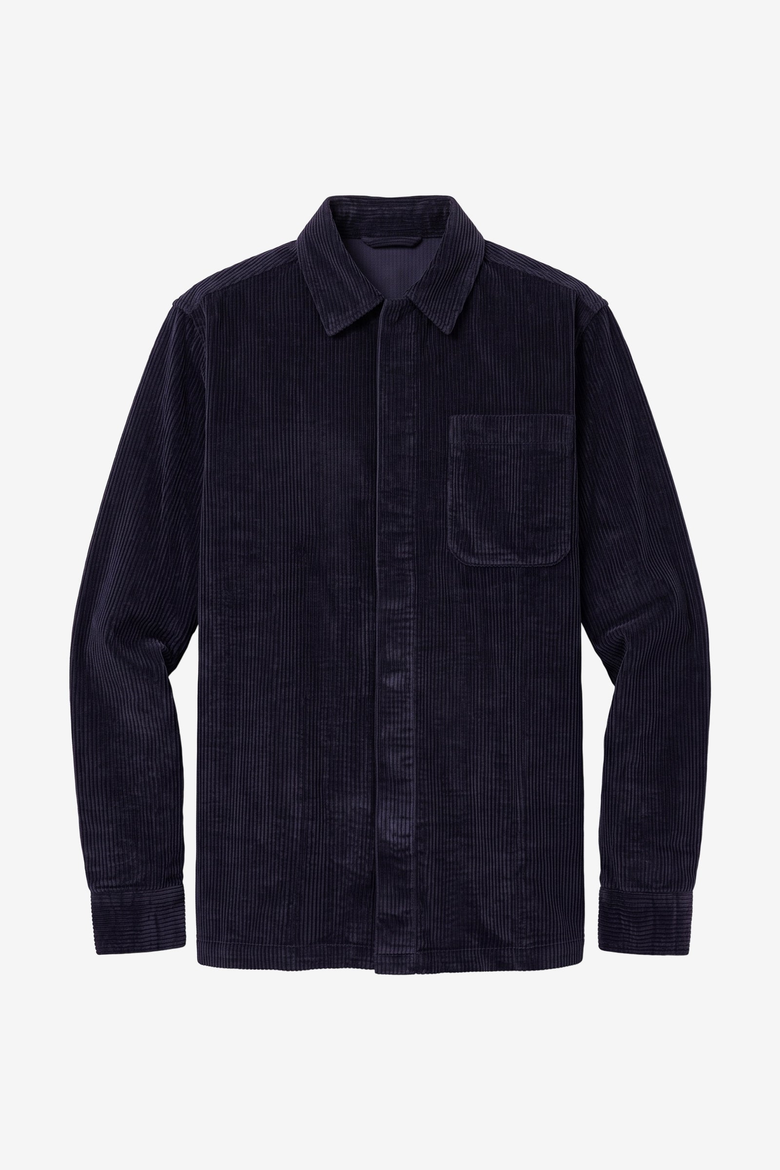 KnowledgeCotton Apparel men vegan Overshirt Corduroy Night Sky Blue