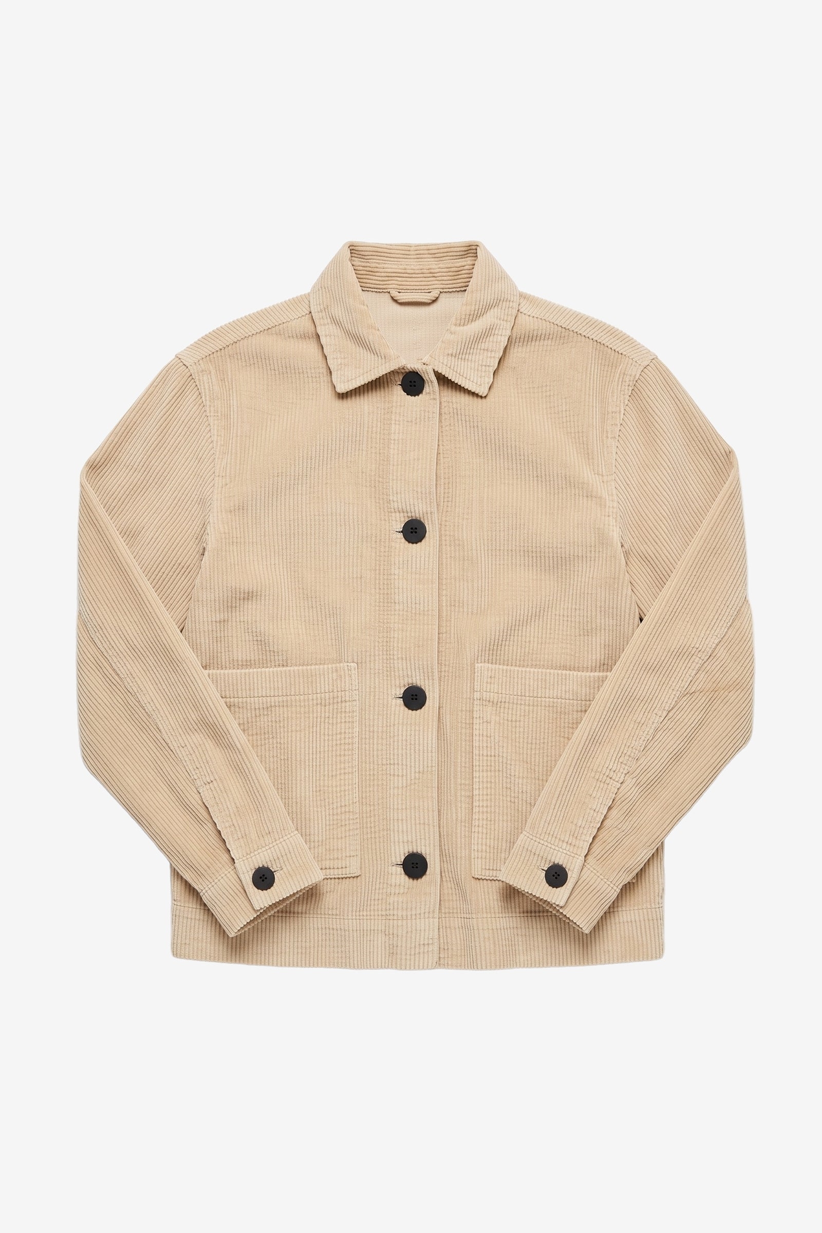 KnowledgeCotton Apparel womens vegan Overshirt Corduroy Light Feather Gray