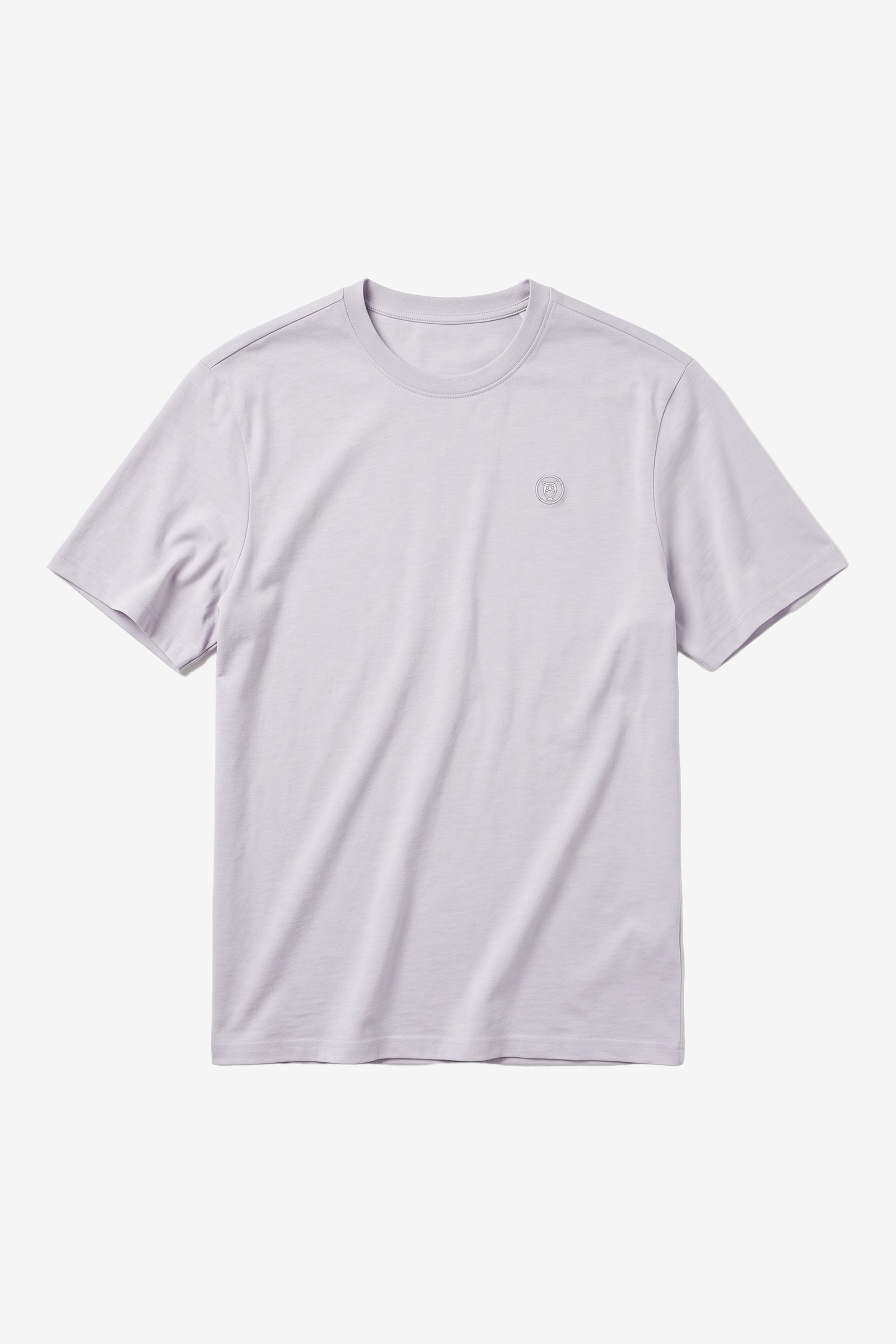 KnowledgeCotton Apparel men vegan T-Shirt Badge Regular Light Heather Grey