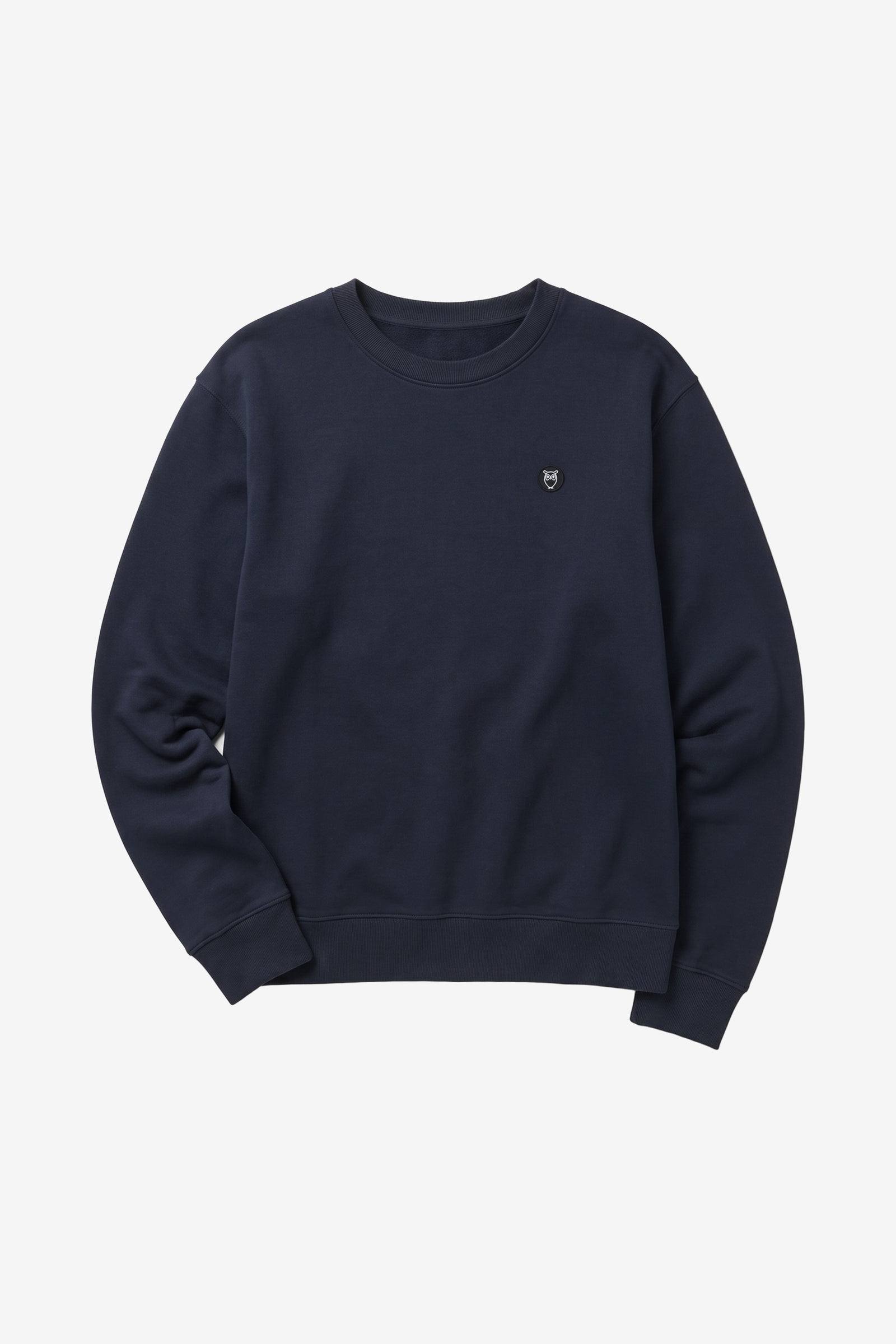 KnowledgeCotton Apparel Herren vegan Sweatshirt Mit Aufn&Atilde;&curren;her Rundhalsausschnitt, &acirc;&zcaron;total Eclipse &acirc;œ, Blau