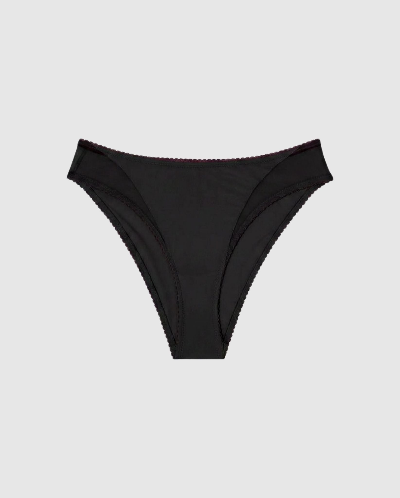 Understatement womens vegan Midi Briefs Opaque Mesh Black