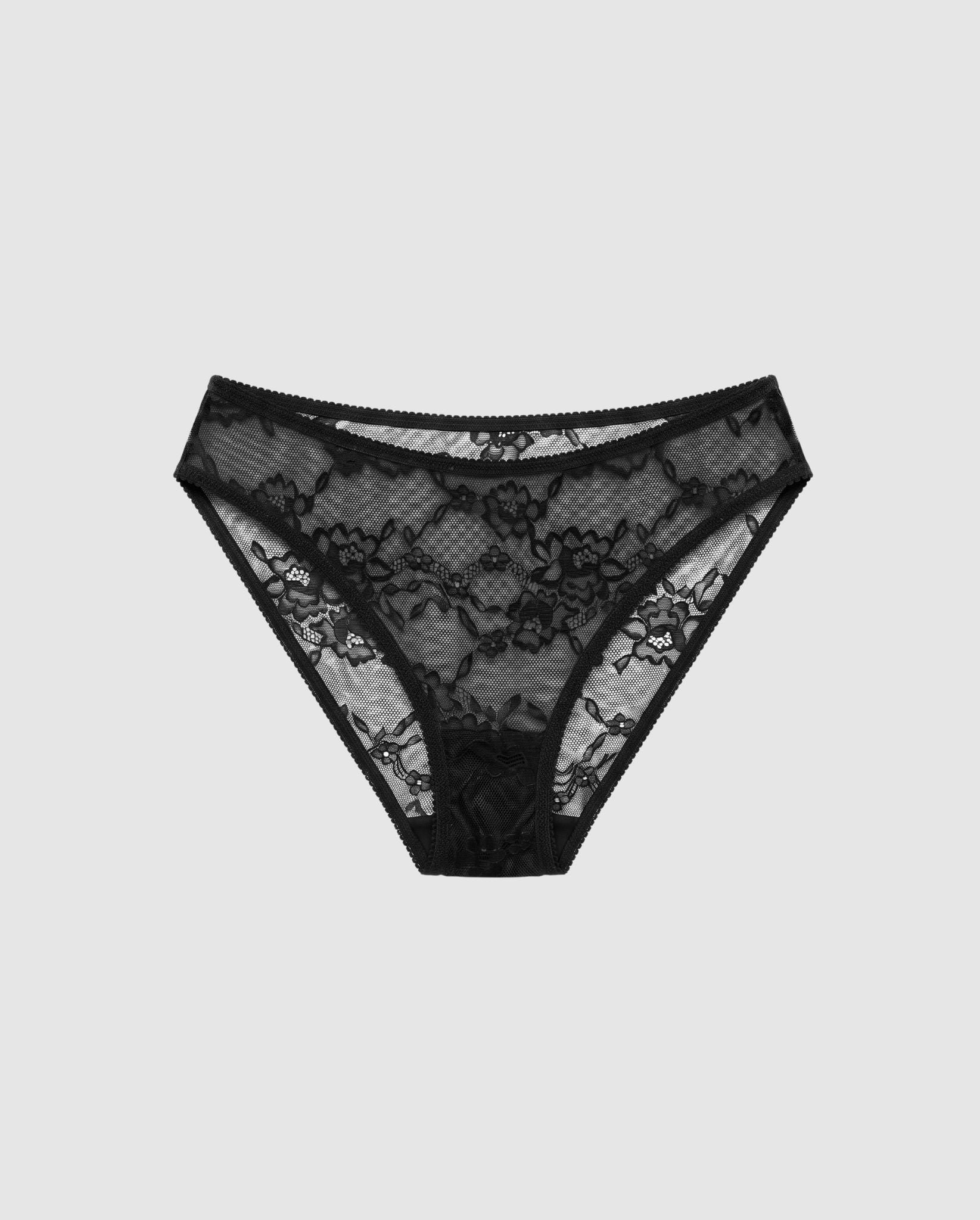 Understatement womens vegan Midi Briefs Lace Black