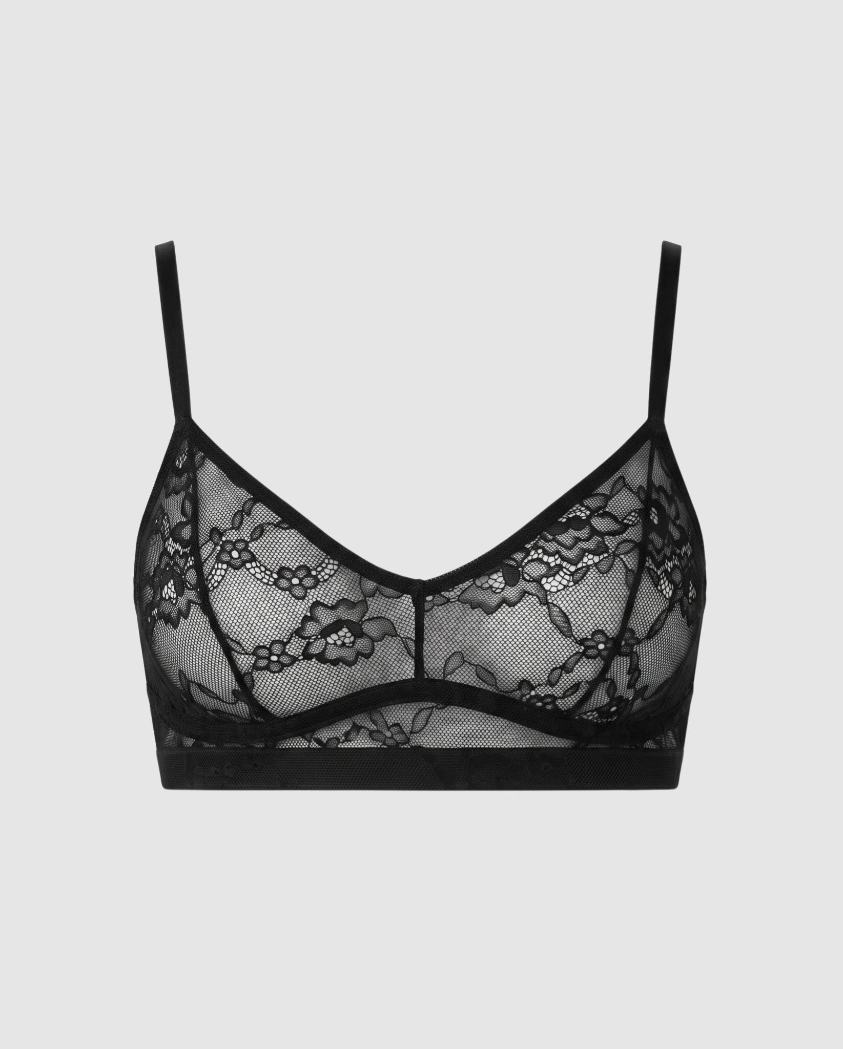 Understatement womens vegan Balconette Lace Black