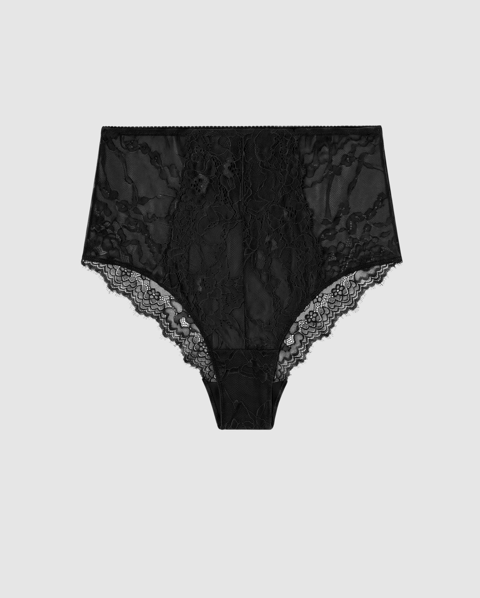 Understatement womens vegan Briefs Highwaist Lace Black