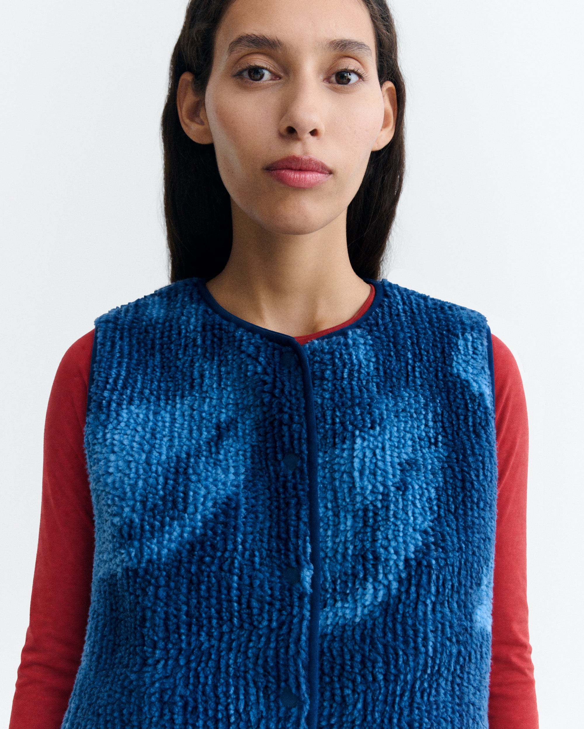 Thinking MU womens vegan Vest Jay Blue Lotus