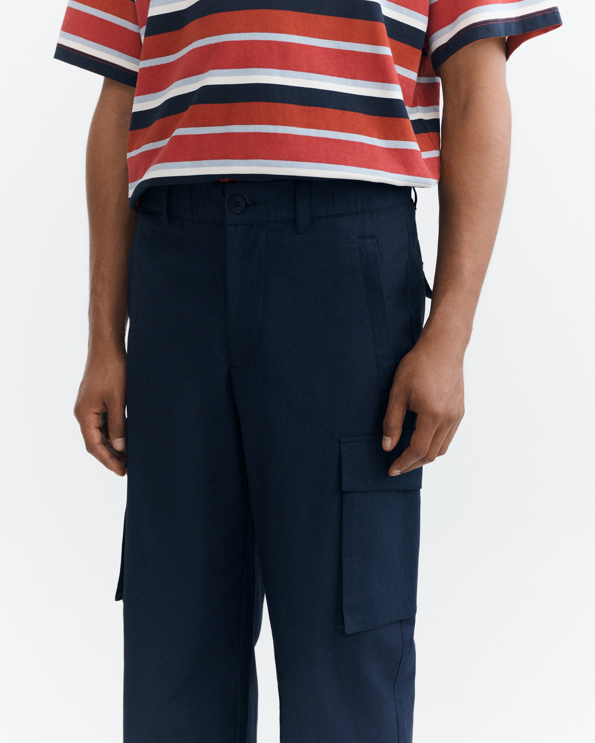 Thinking MU men vegan Cargo Pants Unai Navy