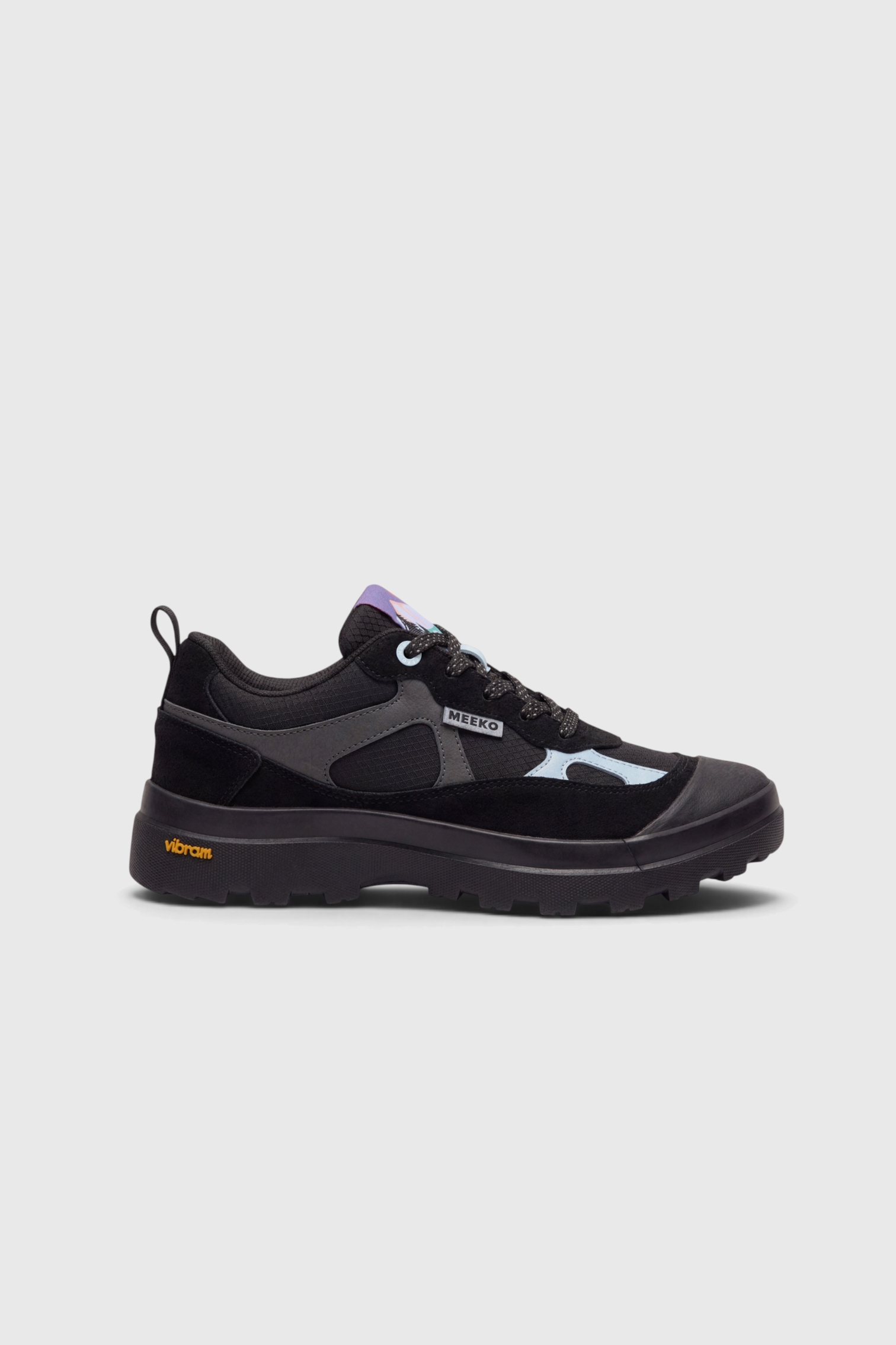 MEEKO Herren vegan Sneakers Nanuk Dunkelschwarz