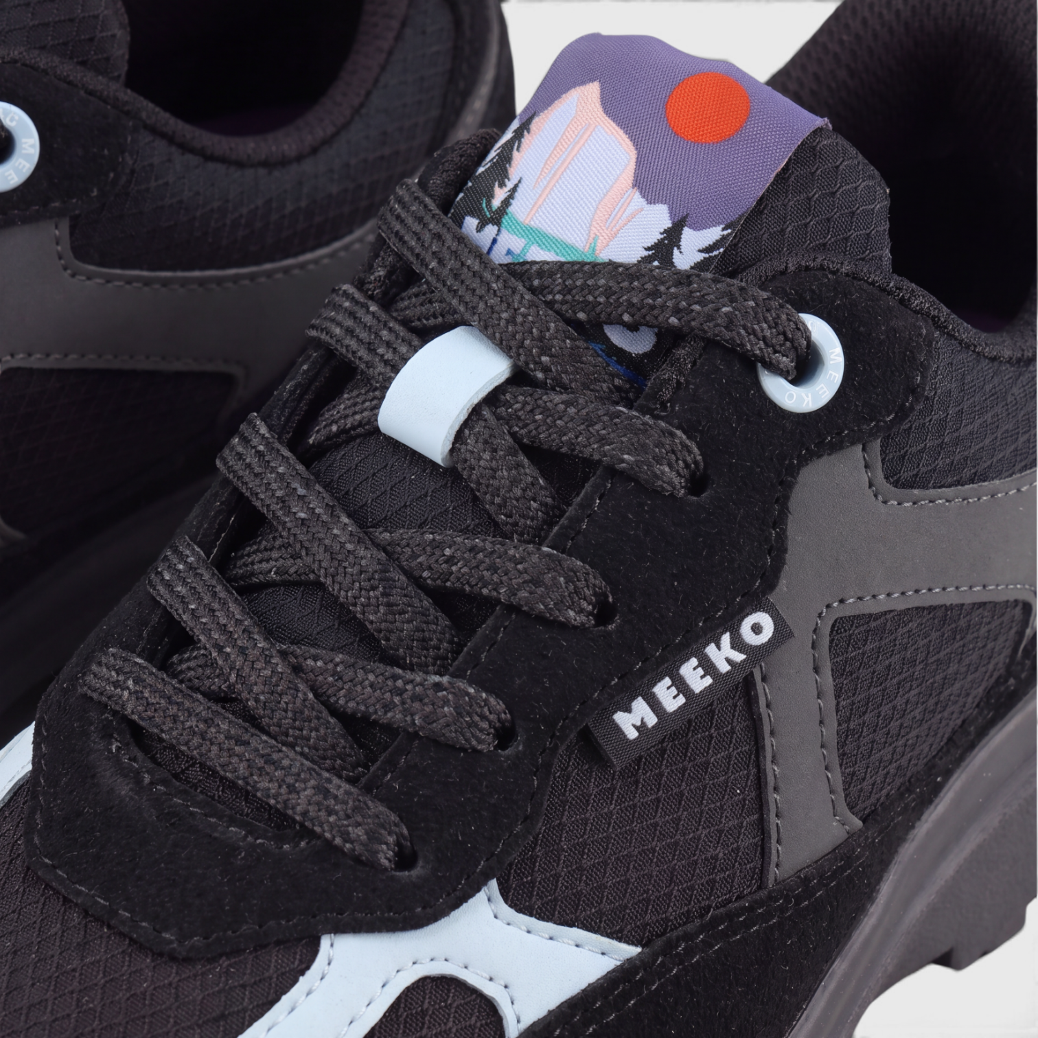 MEEKO men vegan Sneakers Nanuk Dark Black