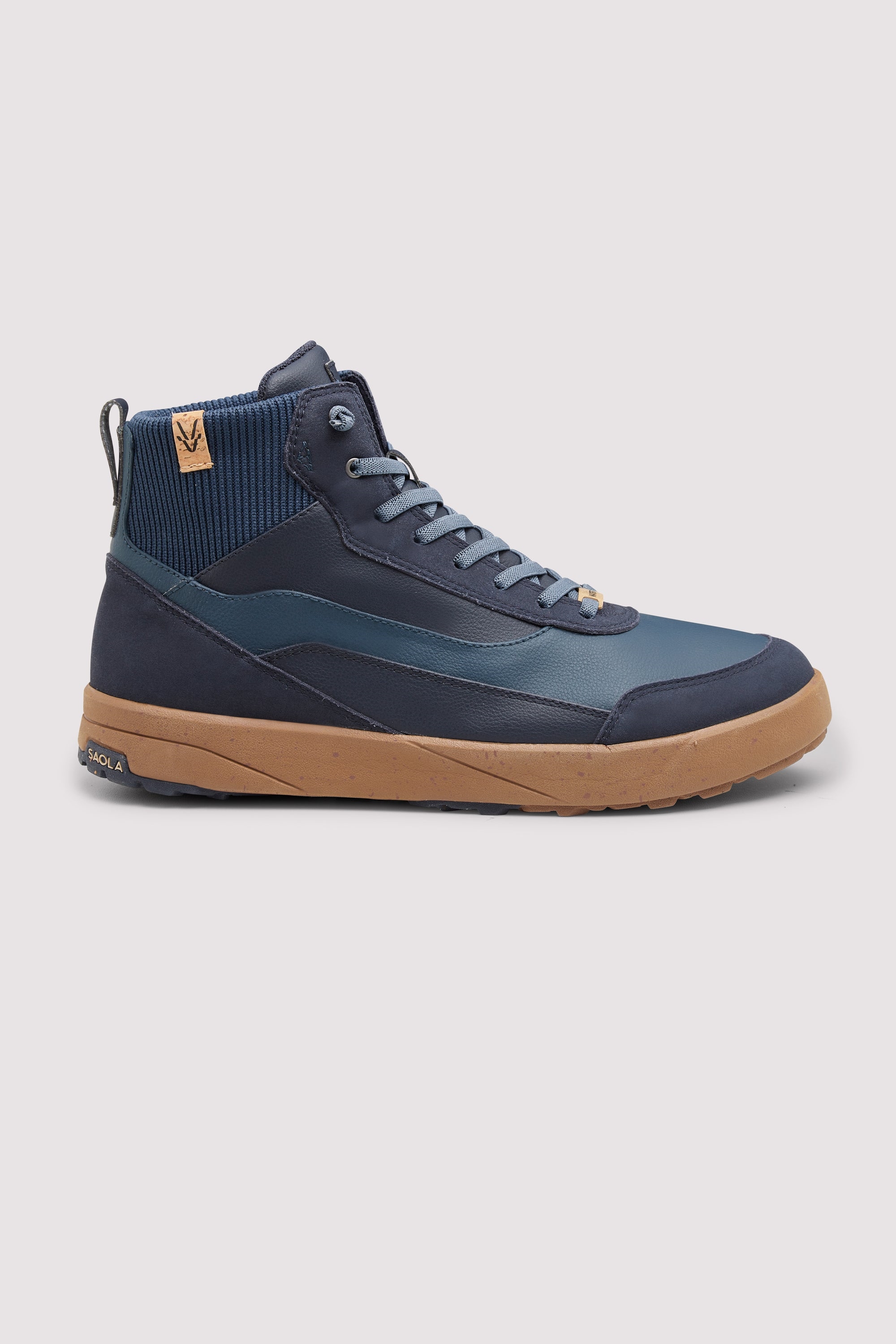 SAOLA men vegan Sneakers Men Quito Mid Waterproof Navy