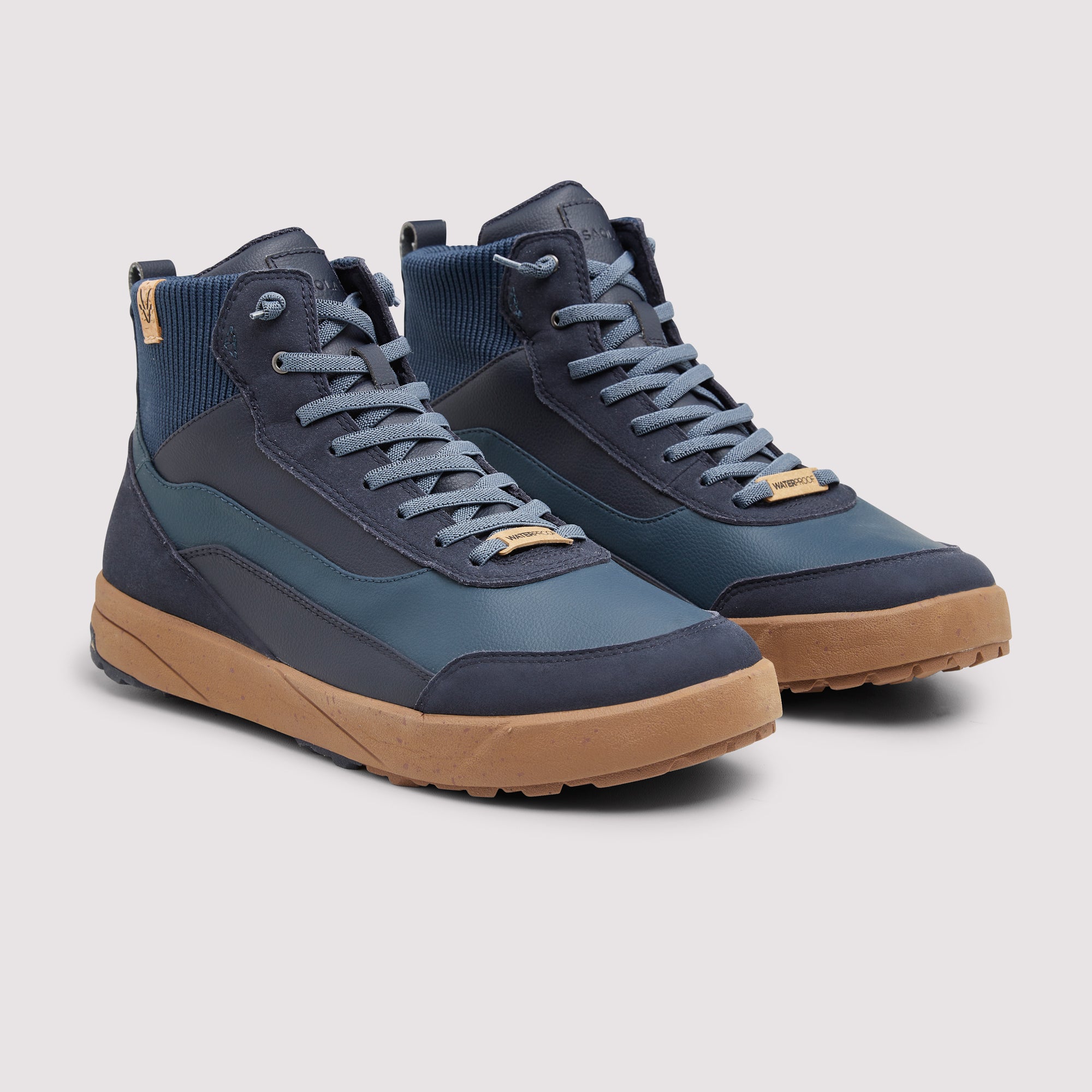 SAOLA men vegan Sneakers Men Quito Mid Waterproof Navy