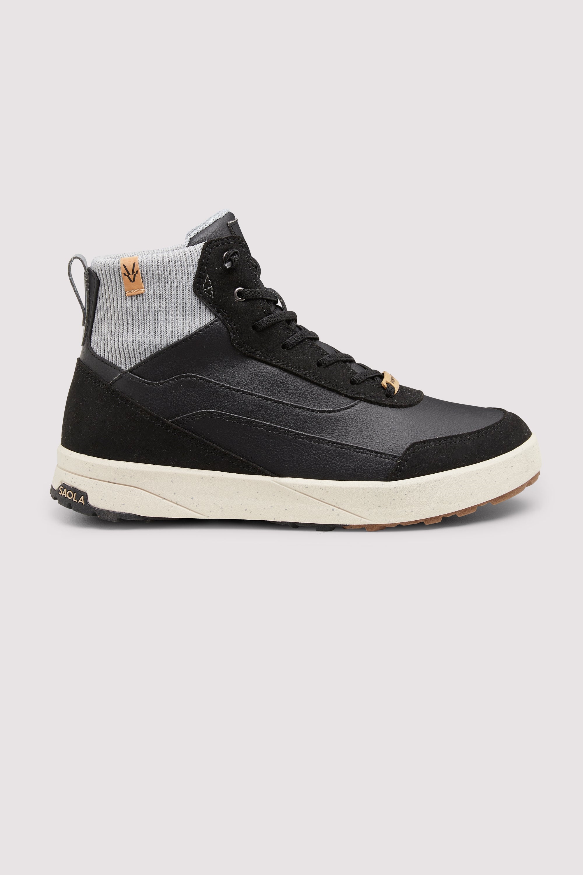SAOLA Damen vegan Sneaker Damen Quito Mid Wasserdicht Schwarz