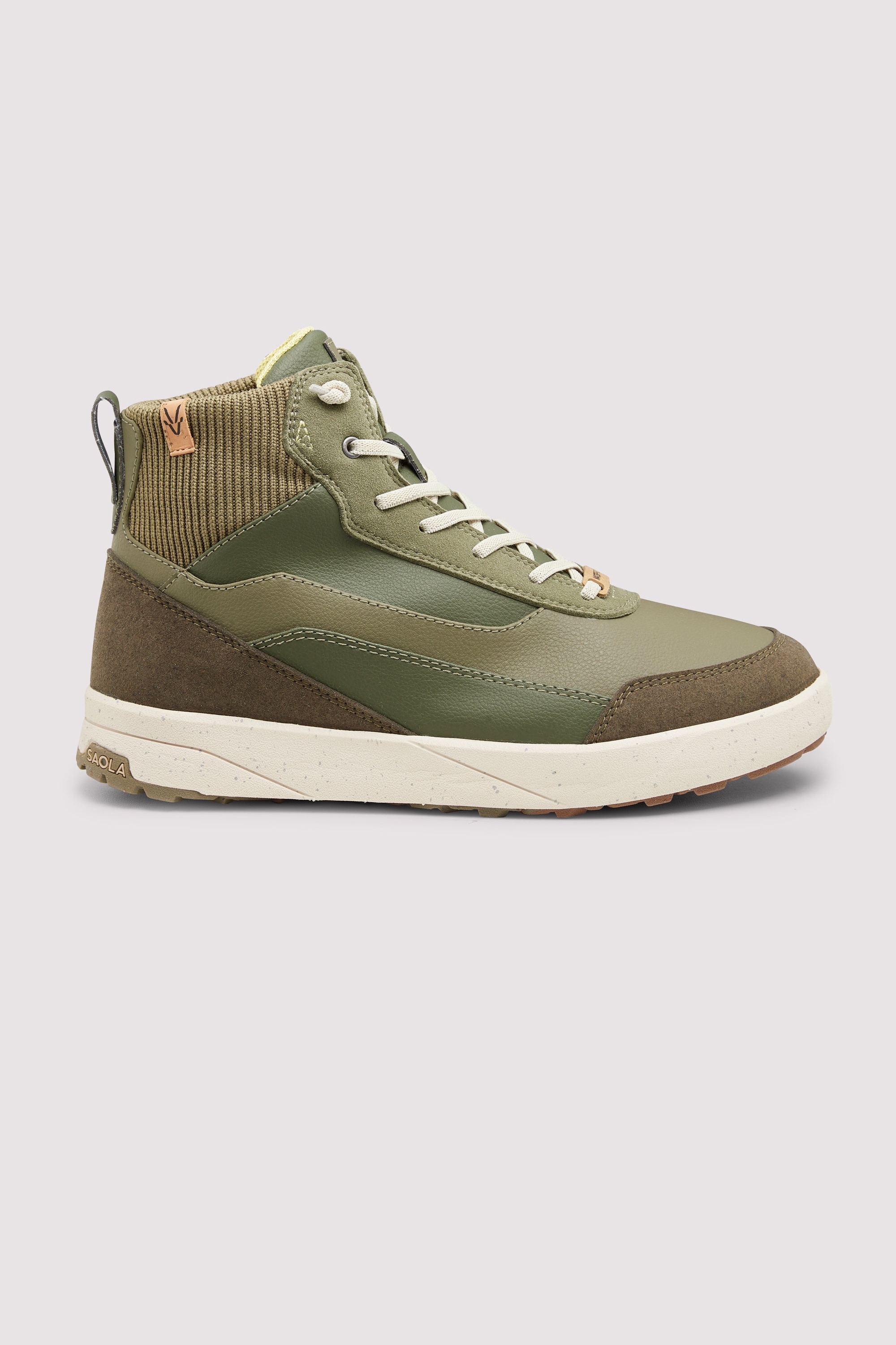 SAOLA Damen vegan Sneaker Damen Quito Mid Wasserdicht Oliv
