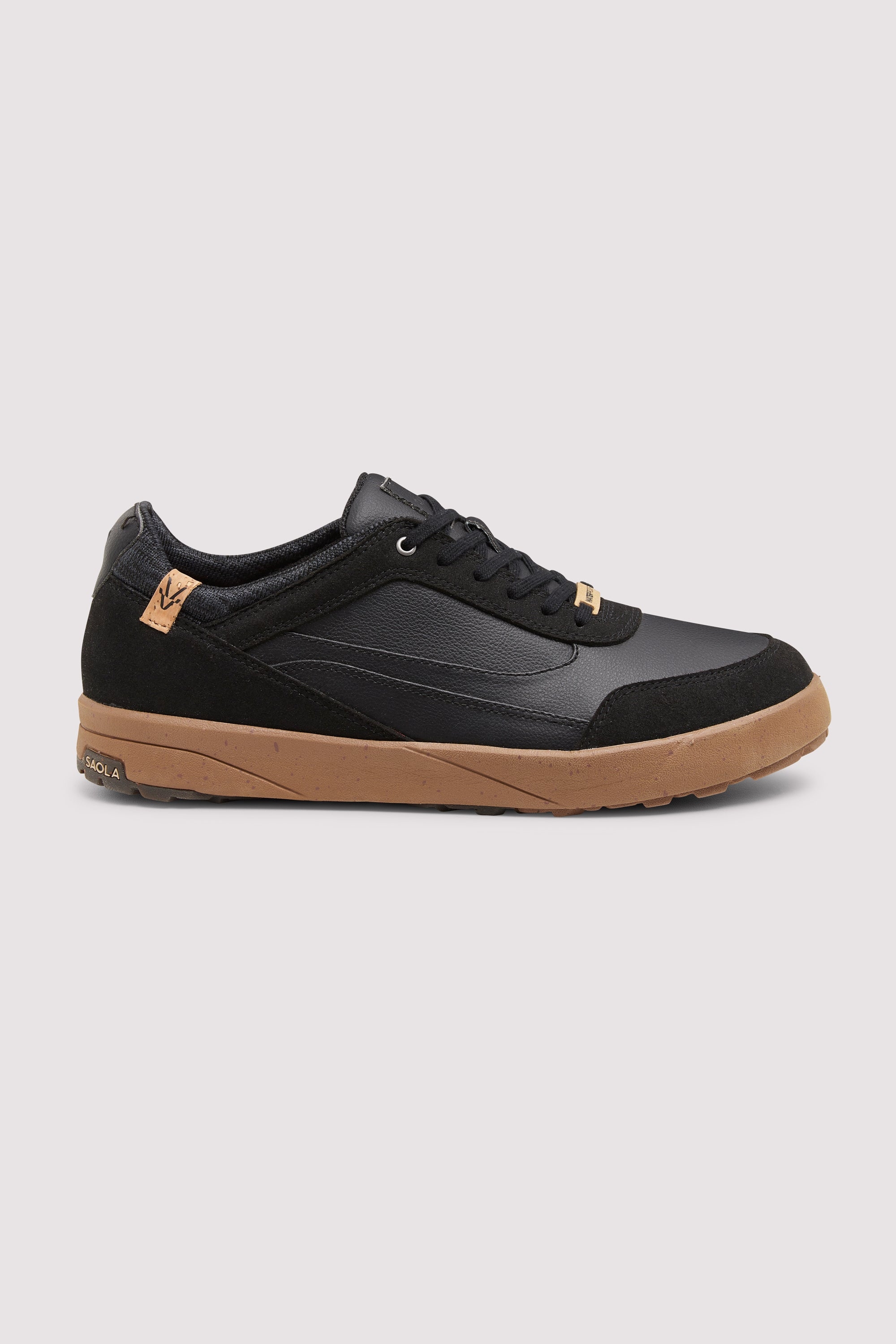 SAOLA men vegan Sneakers Men Quito Waterproof Black