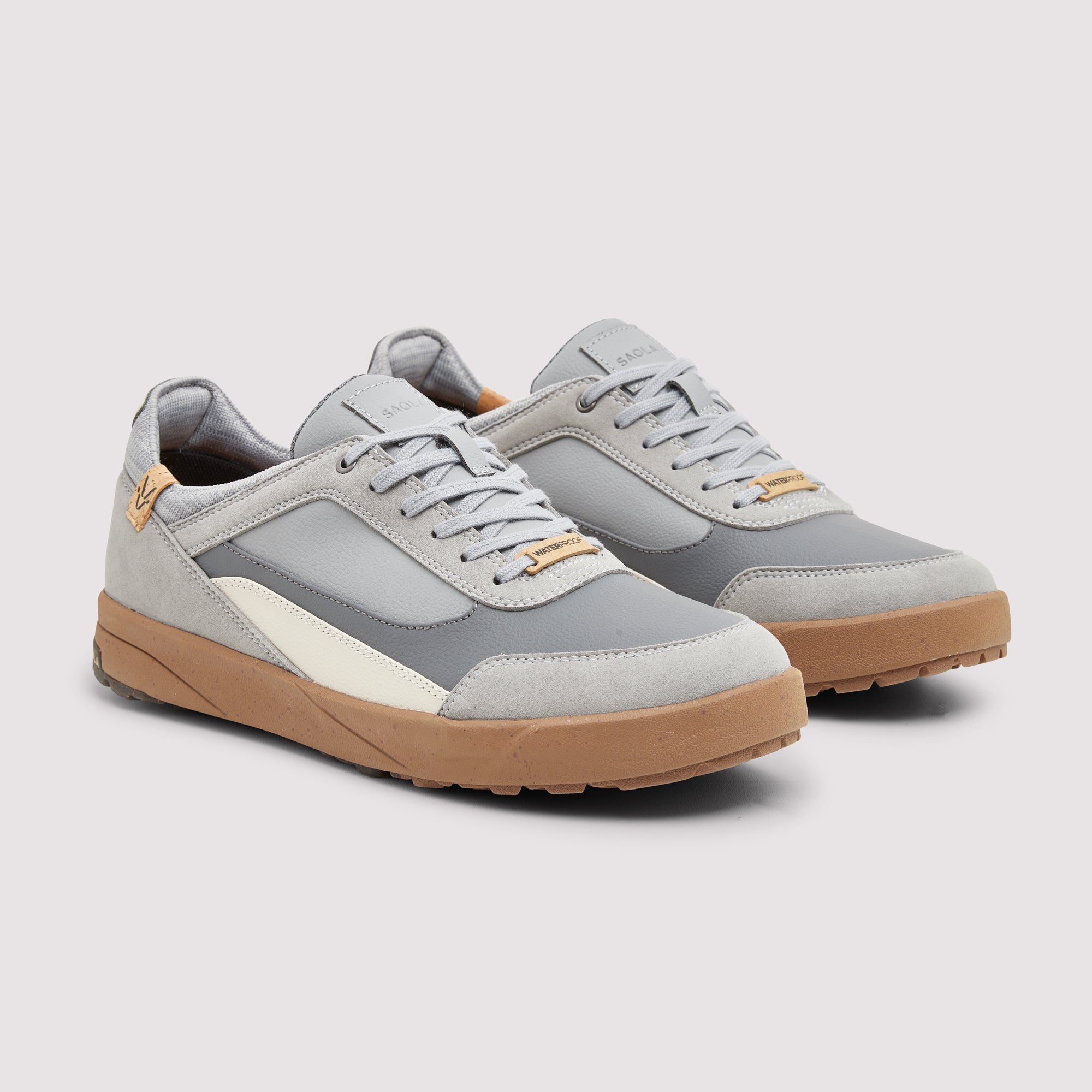 SAOLA men vegan Sneakers Men Quito Waterproof Grey