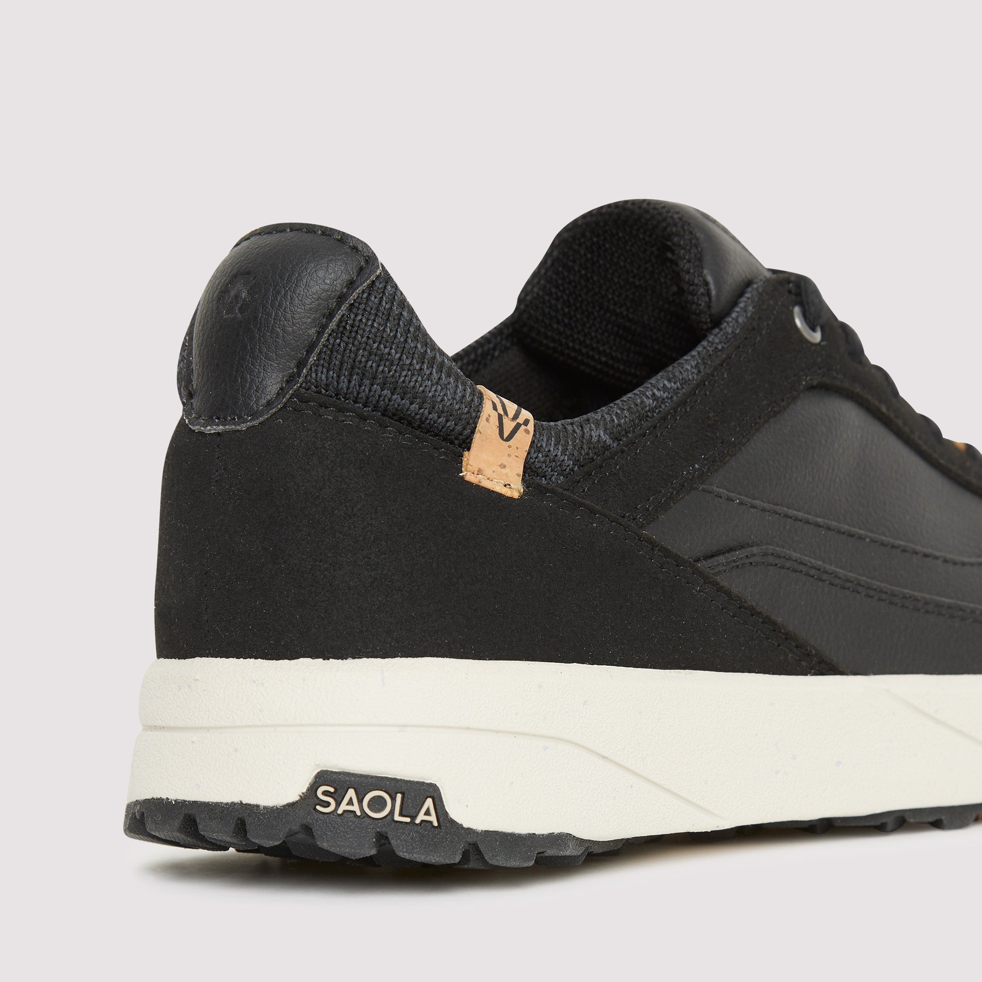 SAOLA womens vegan Sneakers Women Quito Waterproof Black