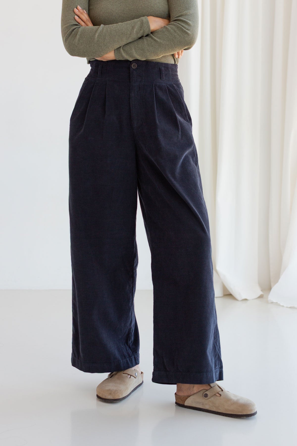 TWOTHIRDS Damen vegan Hose Balcarrick Mitternachtsblau