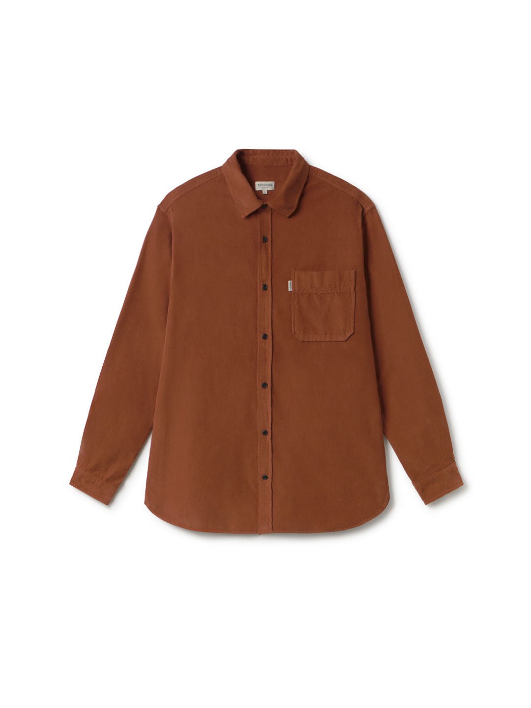 TWOTHIRDS men vegan Shirt Holdoya Toffee Brown