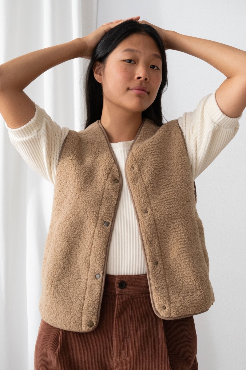 TWOTHIRDS womens vegan Vest Henderson Beige