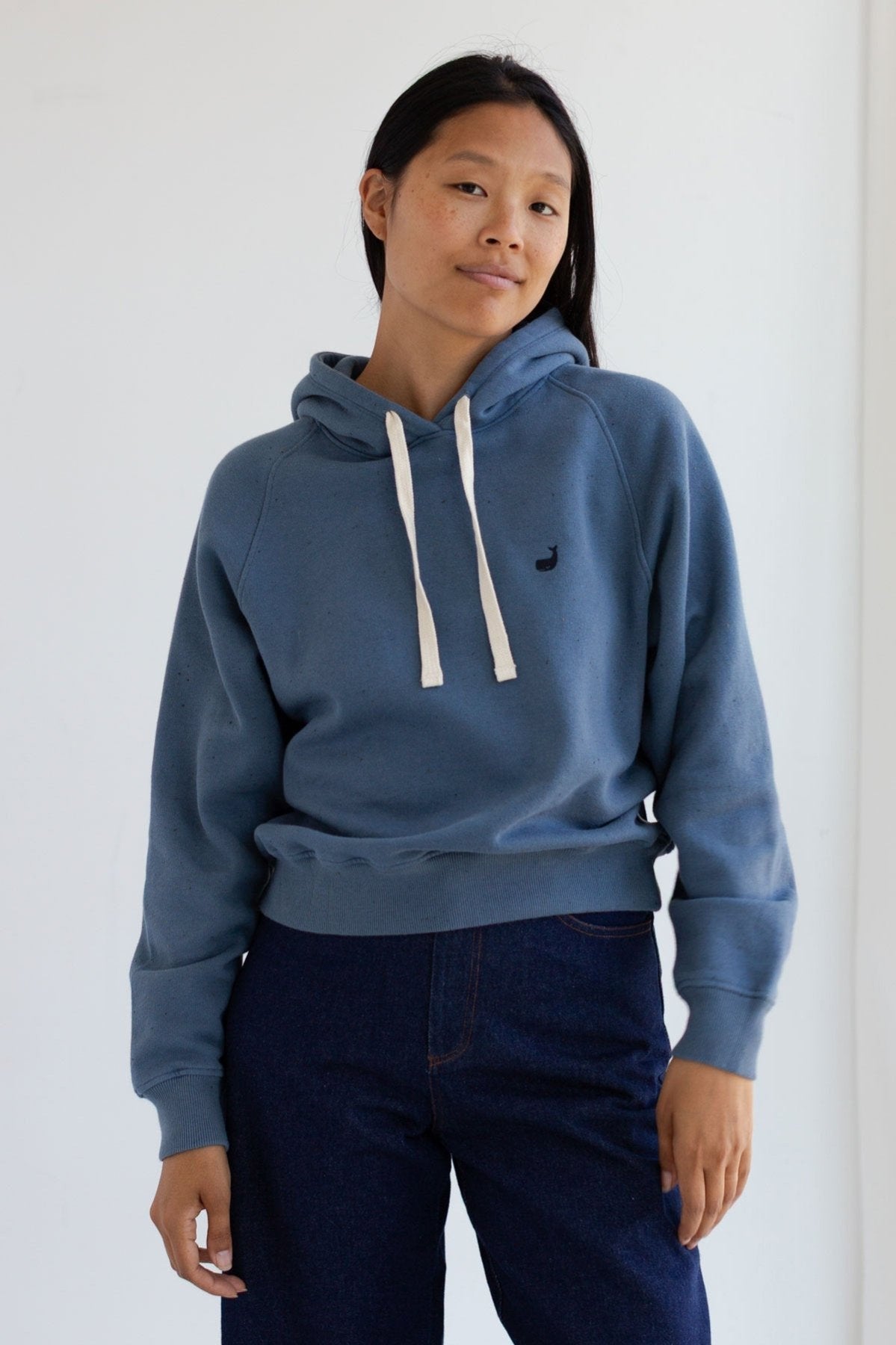 TWOTHIRDS Damen vegan Hoodie Leskov Staubblau