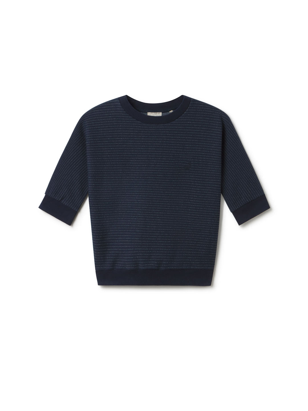 TWOTHIRDS womens vegan Sweatshirt Faial Diplomatic Navy Stripes