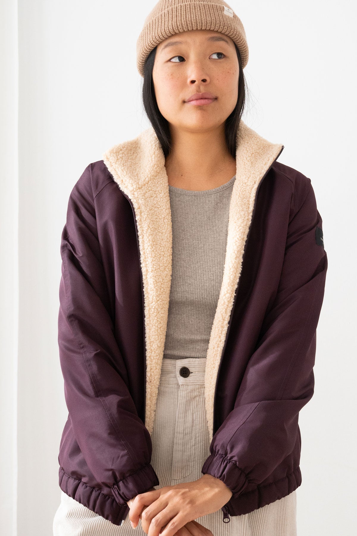 TWOTHIRDS Damen vegan Jacke Zephyria Aubergine