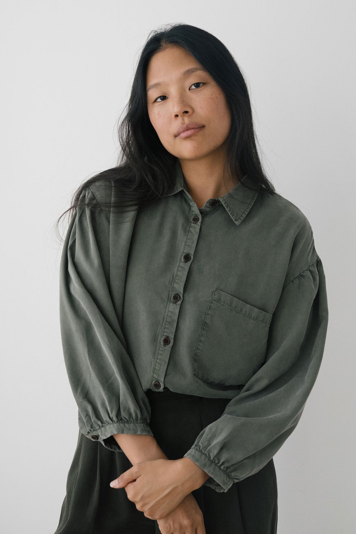 TWOTHIRDS womens vegan Shirt Recco Dark Green