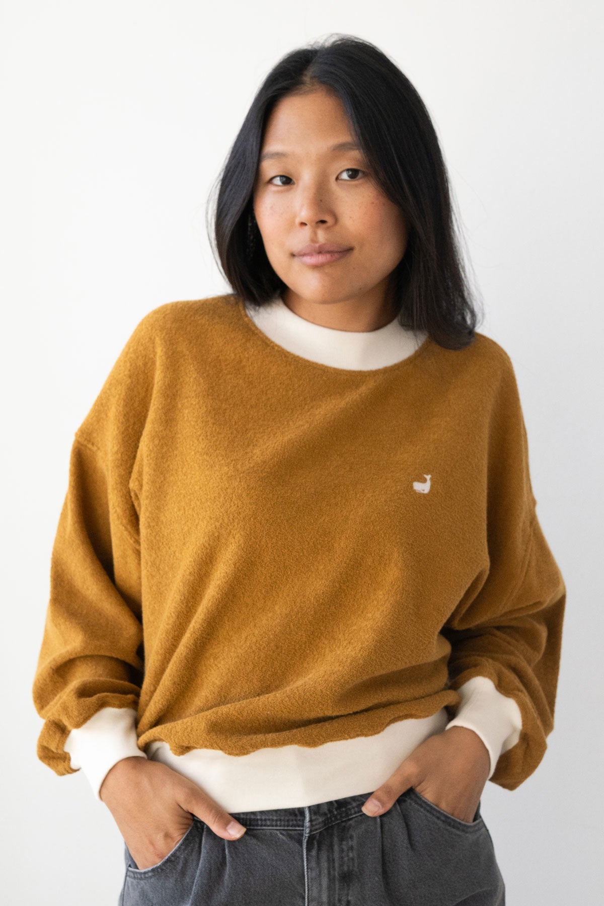TWOTHIRDS Damen vegan Sweatshirt Bequia Goldbraun