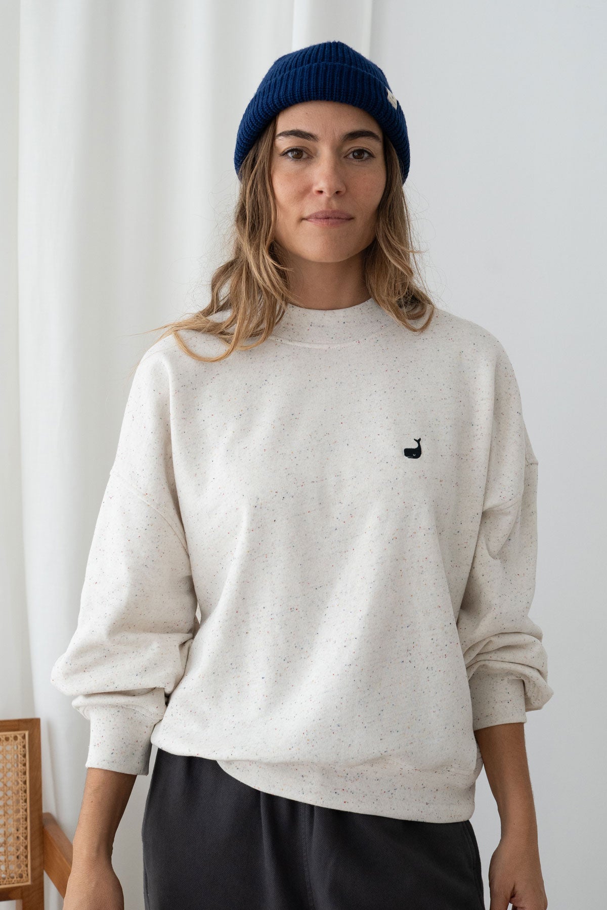 TWOTHIRDS womens vegan Sweatshirt Bobitz Ecru Multicolour
