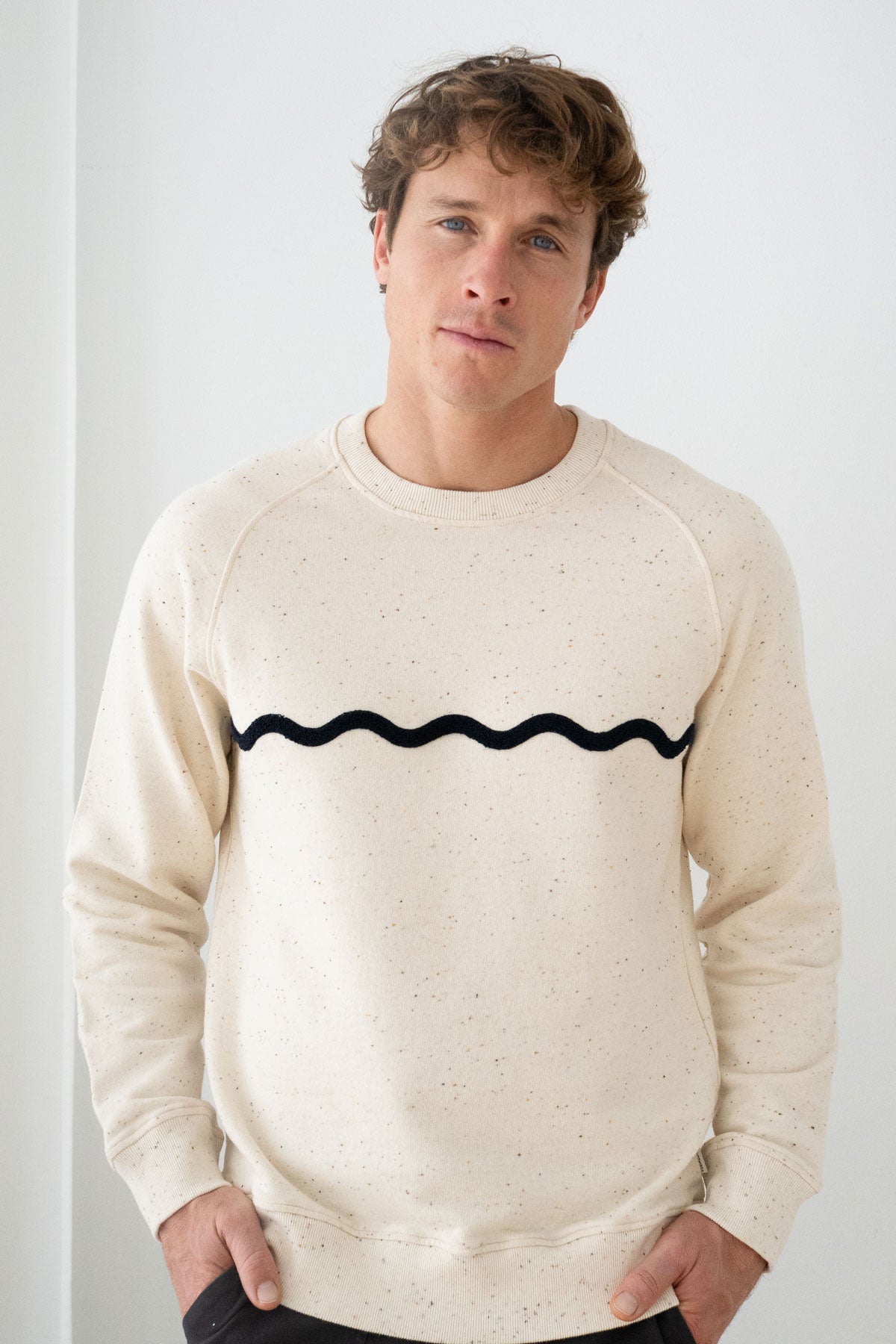TWOTHIRDS Herren vegan Sweatshirt Faiava Ecru